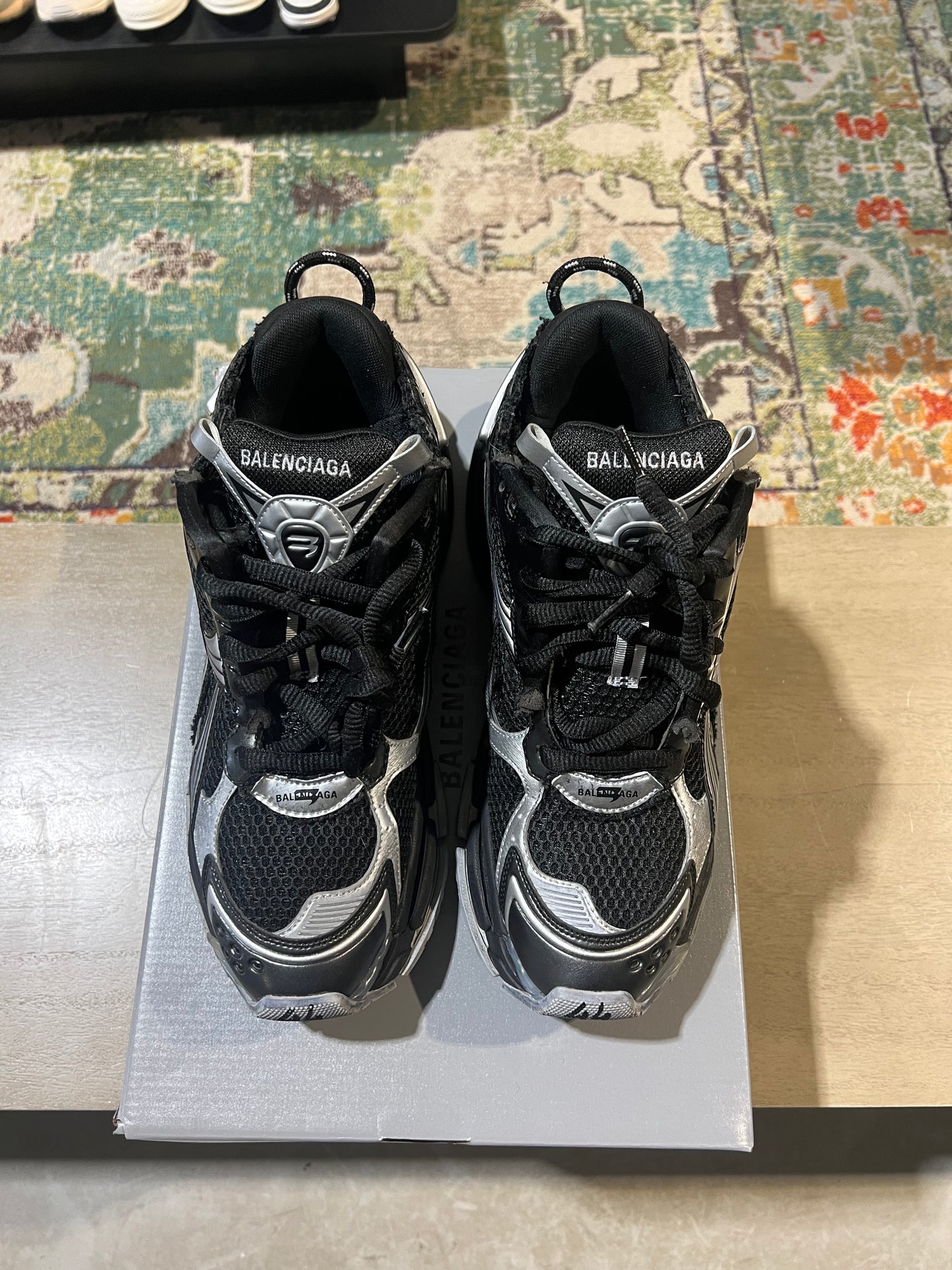 Balenciaga Runner Black/Silver Used Sz 11