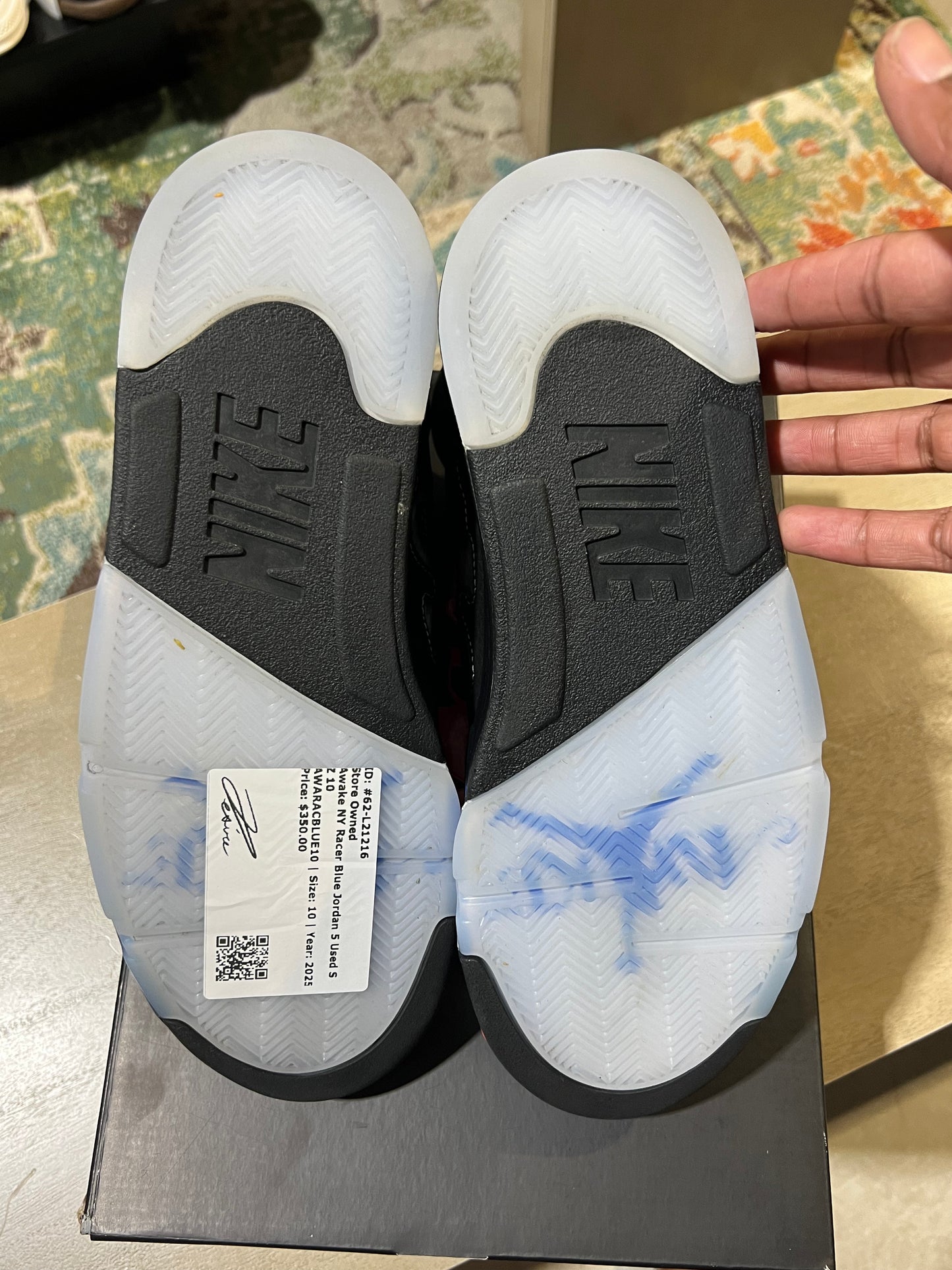 Awake NY Racer Blue Jordan 5 Used SZ 10