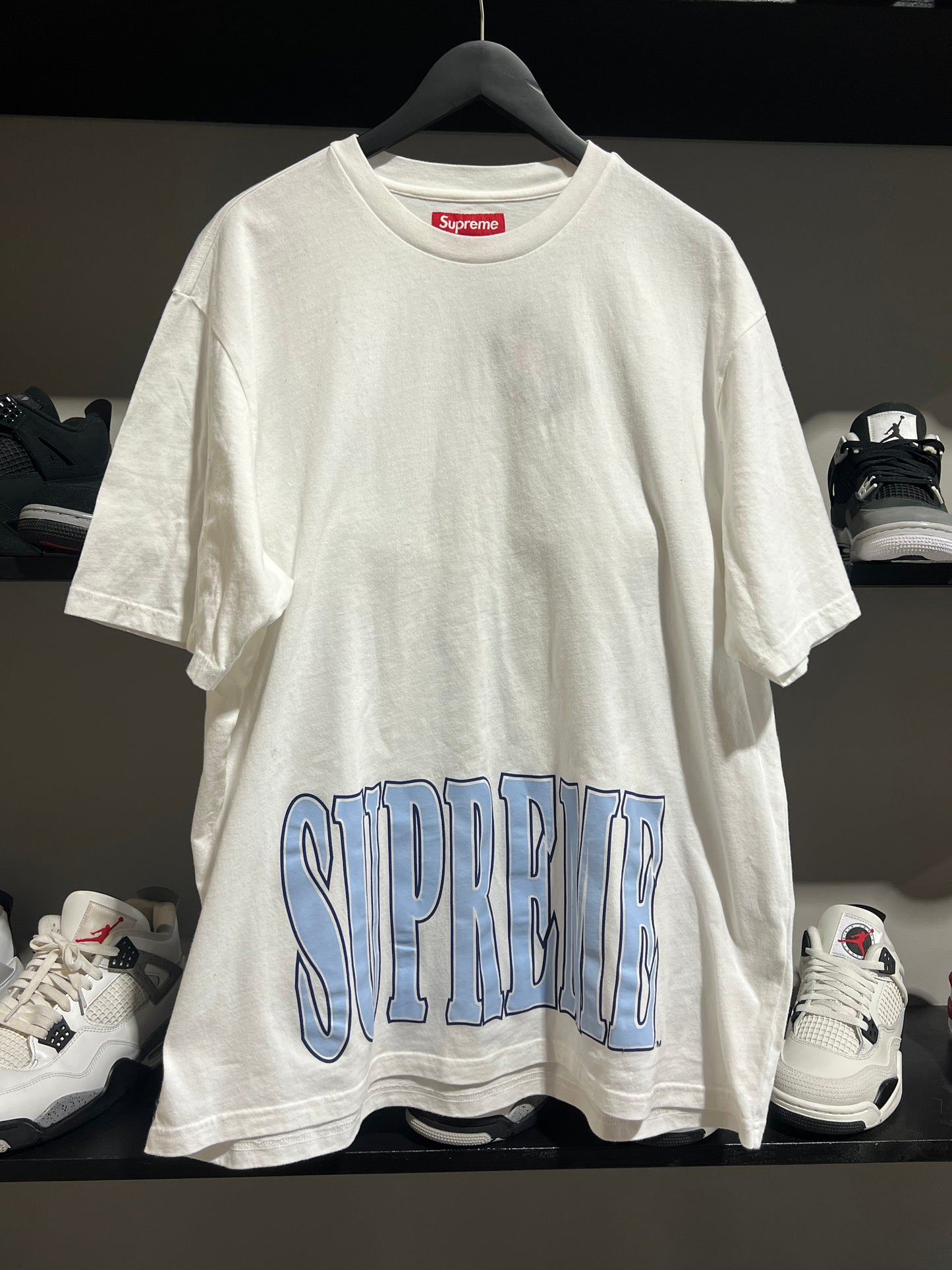 Supreme Cracked White/Blue Tee