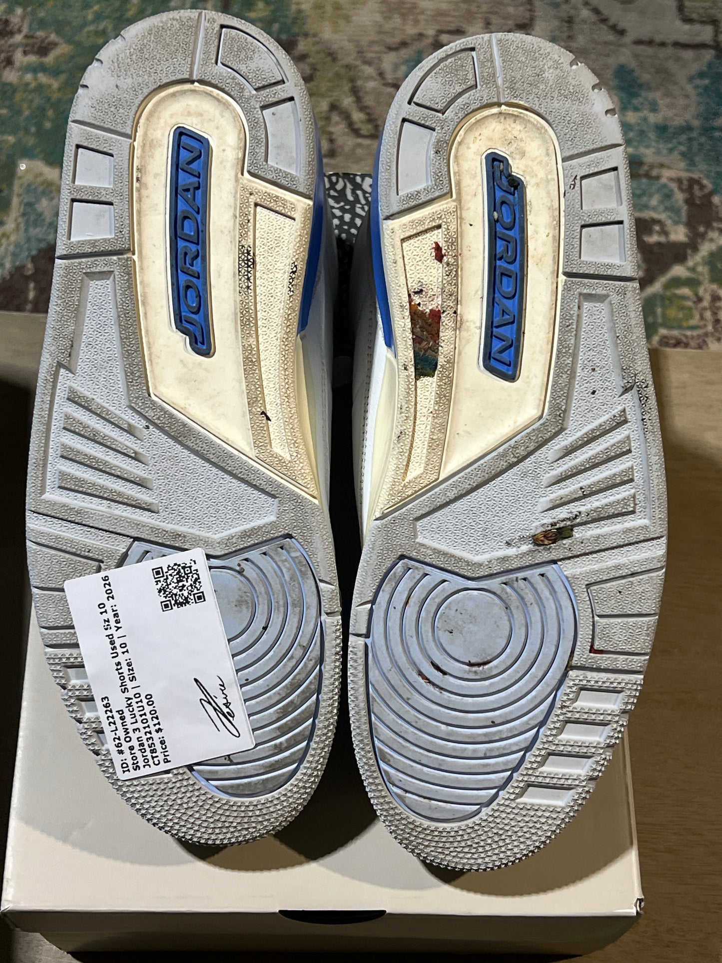Jordan 3 Lucky Shorts Used Sz 10