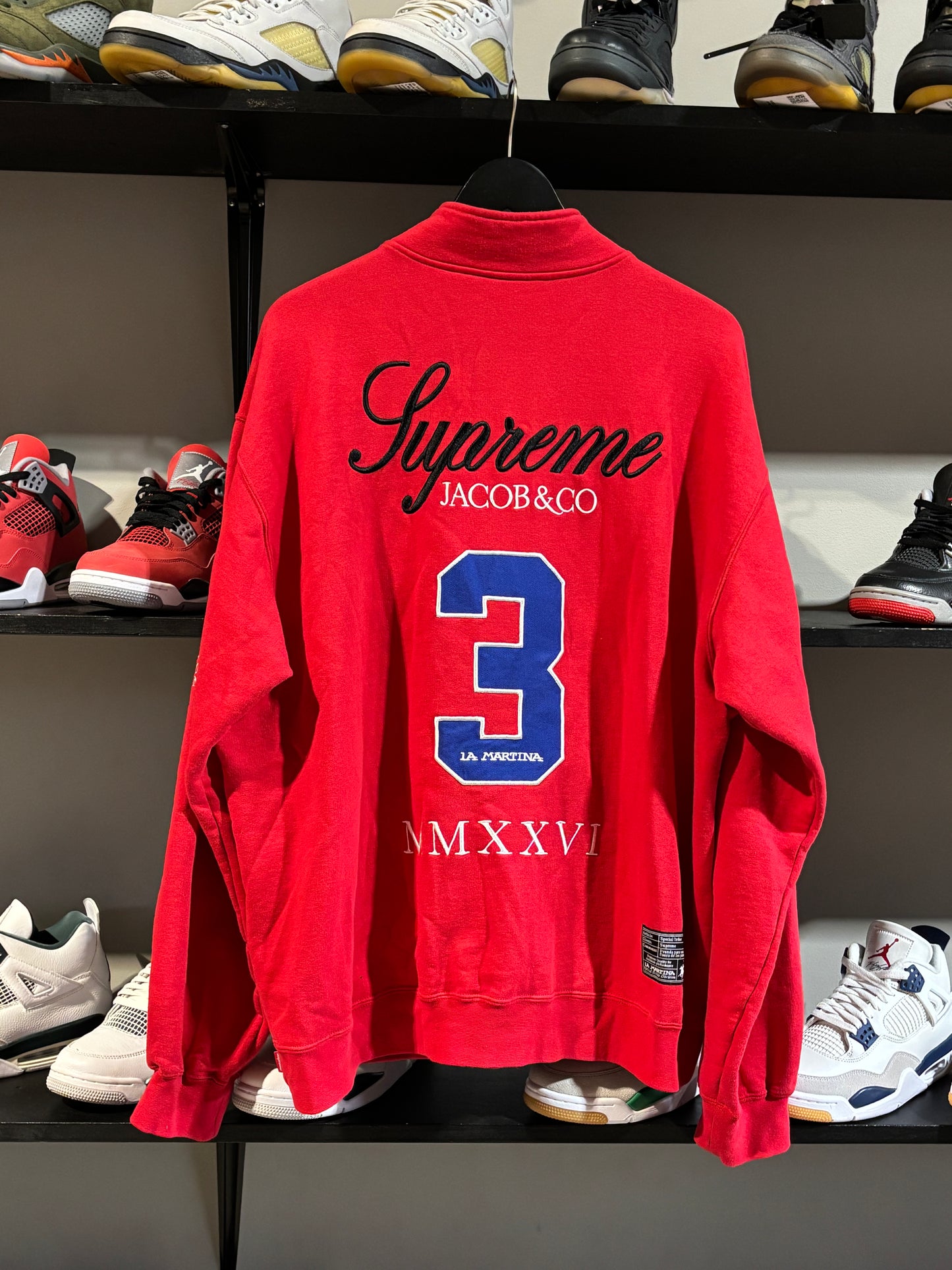 Supreme Jacob & Co Red Zipup Sz XL