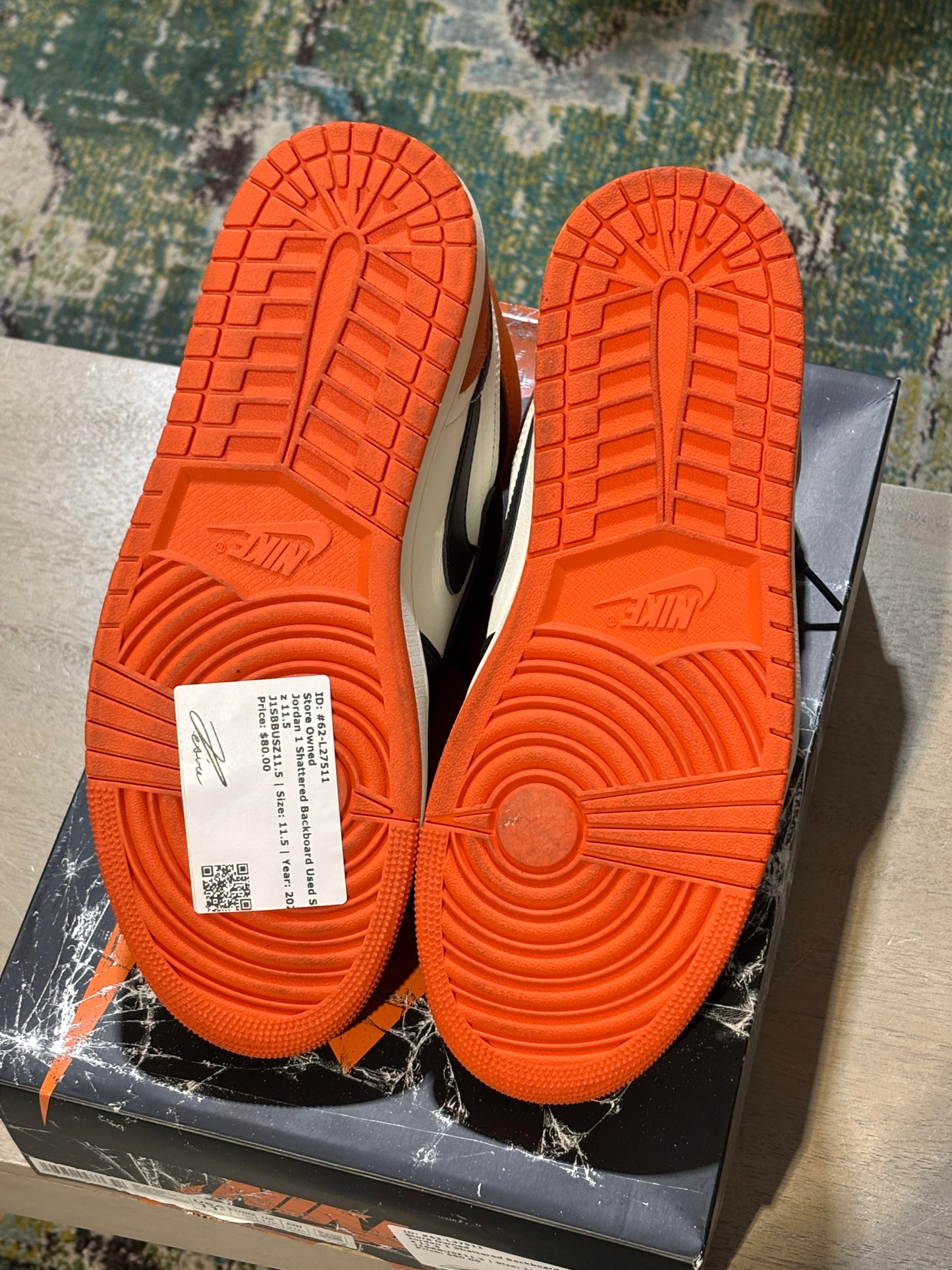 Jordan 1 Shattered Backboard Used Sz 11.5