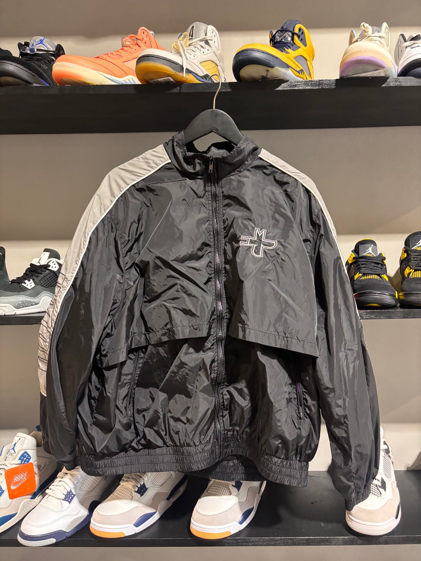 HMDD black and grey nylon zipup