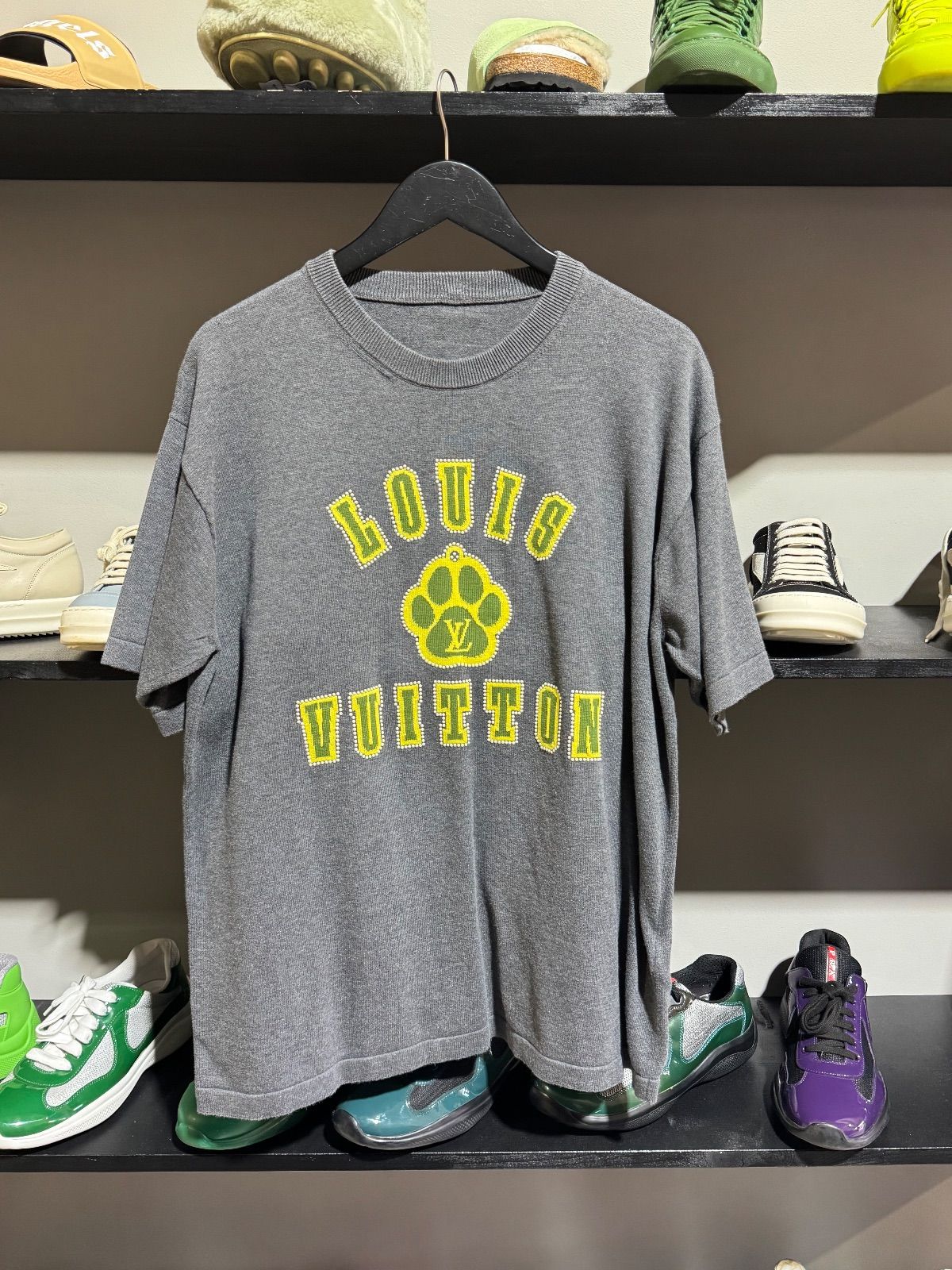 Louis Vuitton Pearled Logo Tee Grey/Green