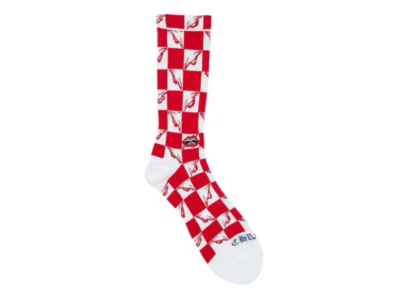 Chrome Hearts Matty Boy Red Checkered Socks