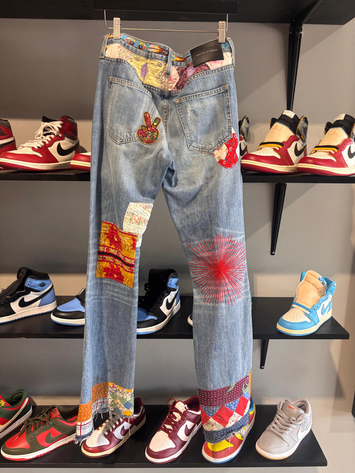 Cout De La Liberte Patchwork Flare Jeans - Pre-Owned