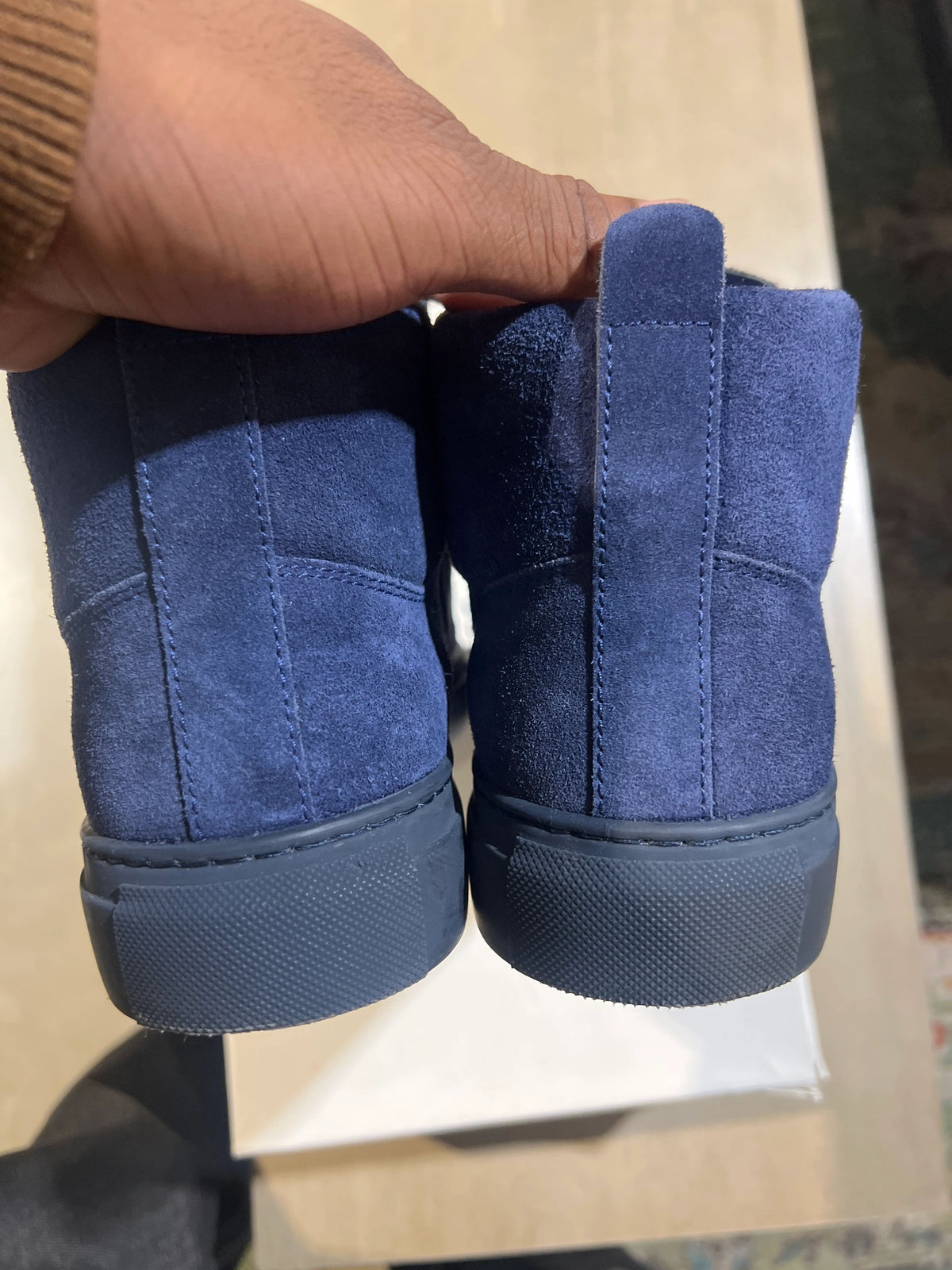 Balenciaga Arenas Navy On Navy Suede