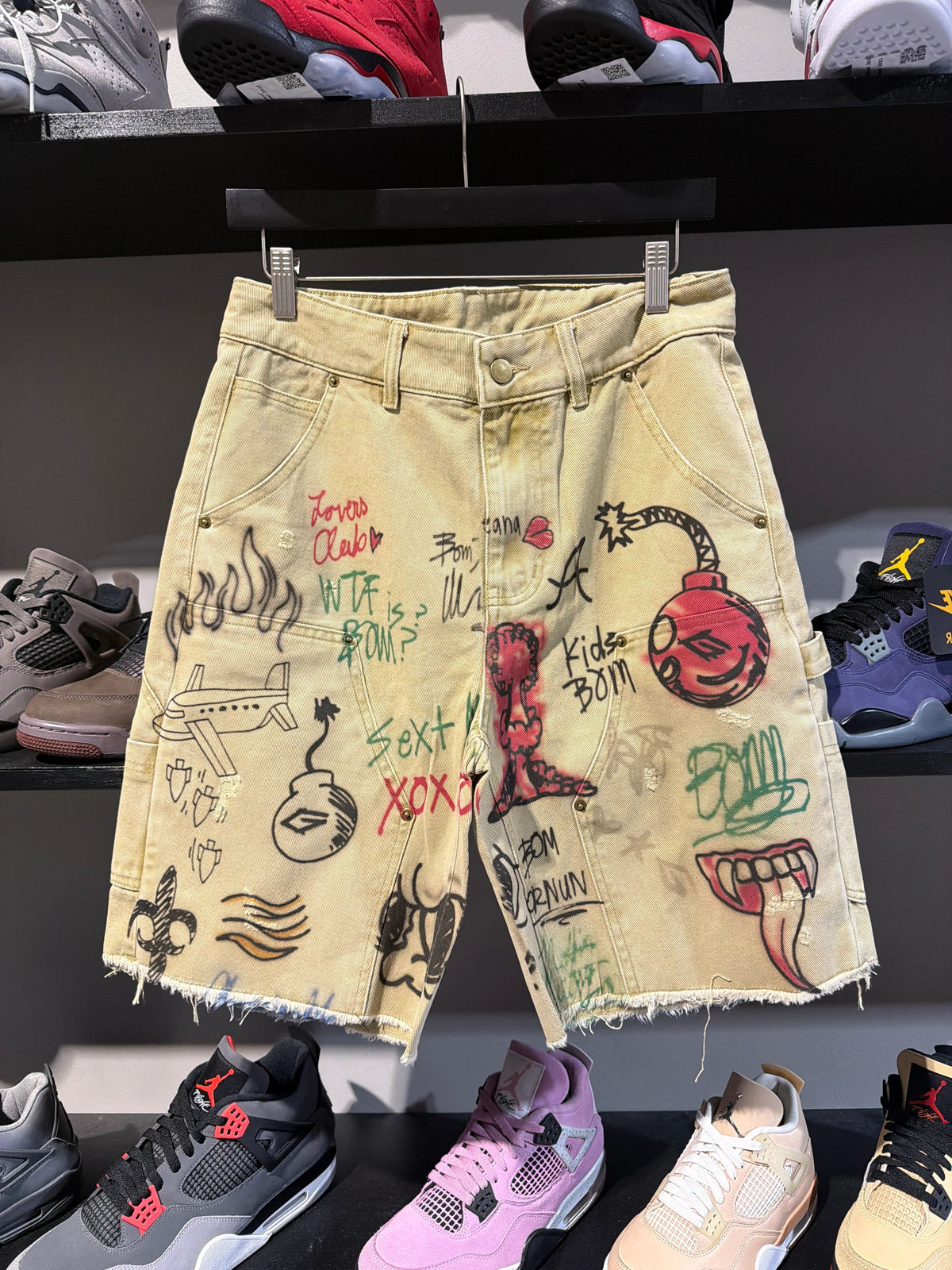 Abominable Graffiti Khaki Shorts