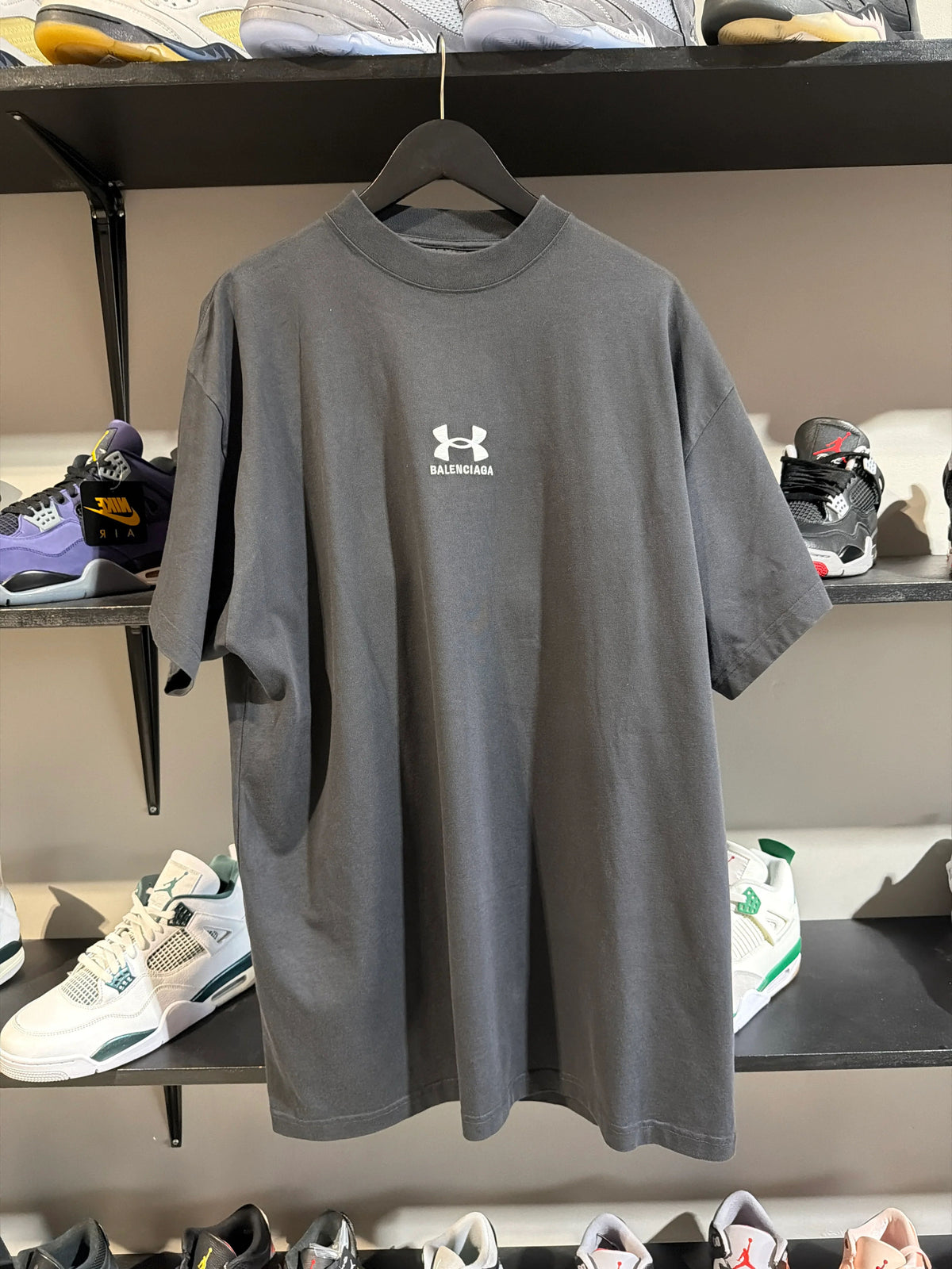 Balenciaga Black Under Armor Tee Sz L - Pre-Owned