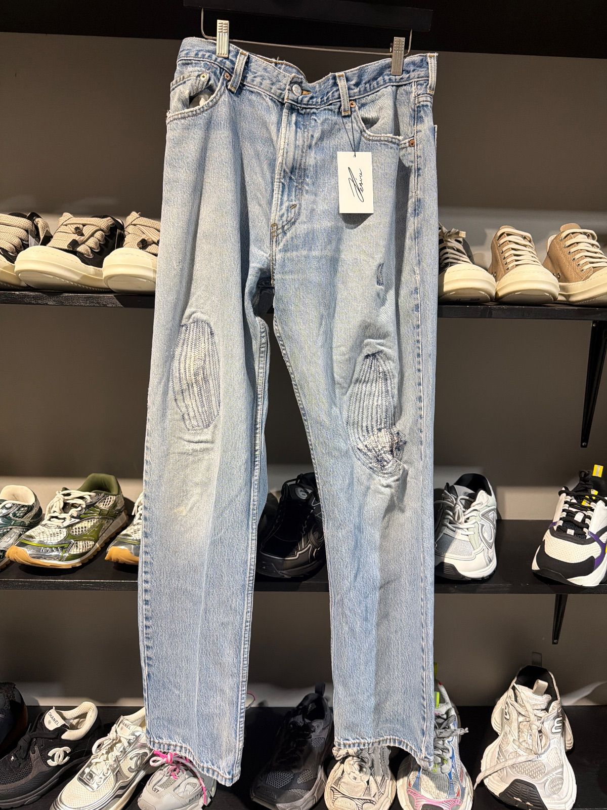 Levis 505 Light Wash Stitched - Vintage