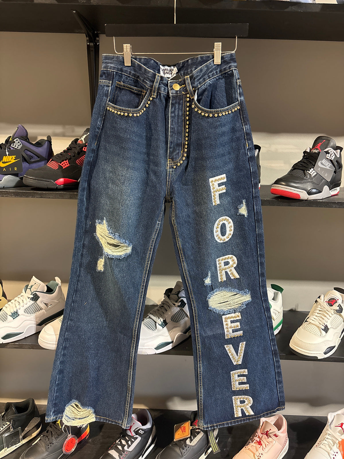 Forever Hungry Flared Jeans Dark Indigo
