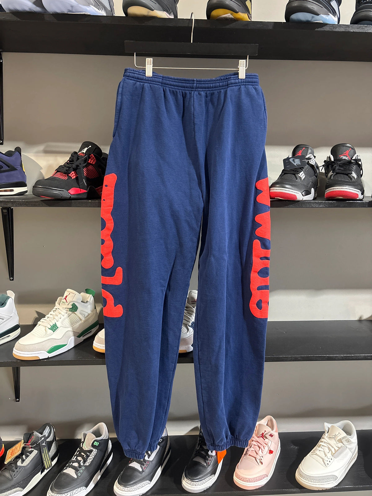 Sp5der Navy/Red Sweats Sz L - Pre-Owned
