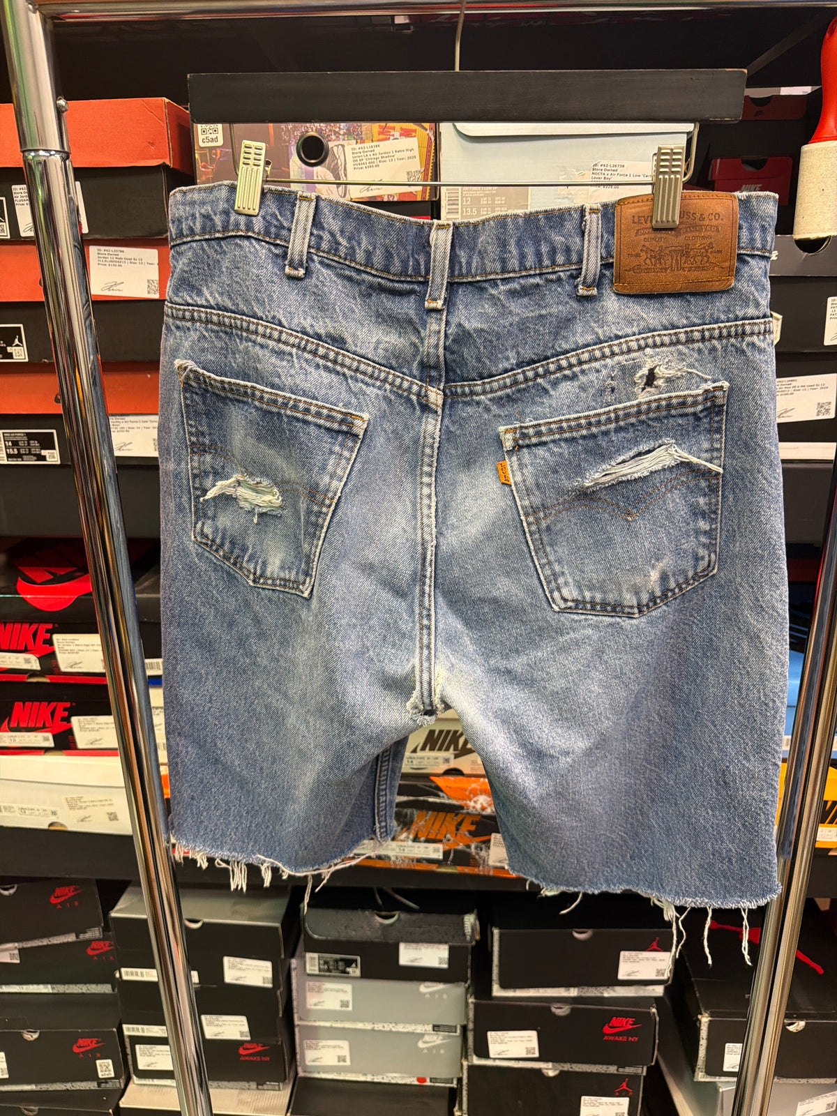 Vintage Levi's Orange Tab Distressed Shorts - Pre-Owned