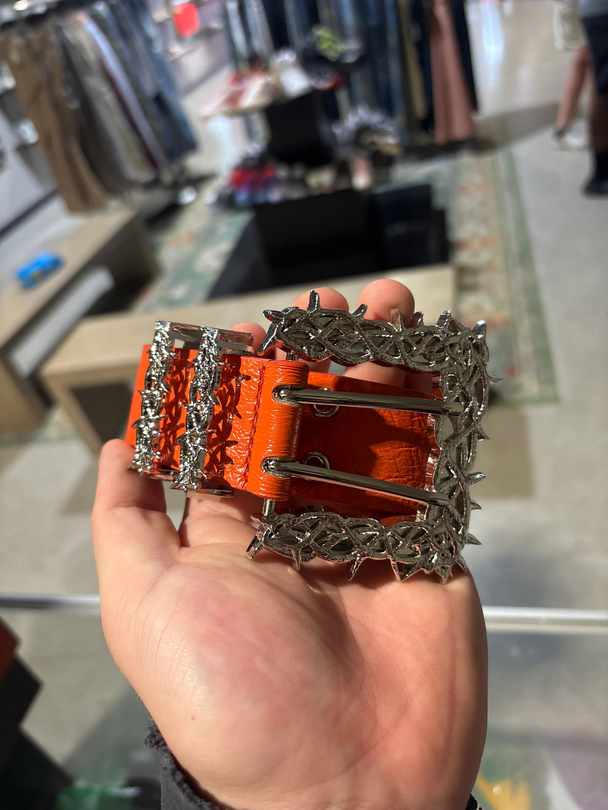 Sanity 4 Eva Burnt Orange Crown Of Thorns Belt