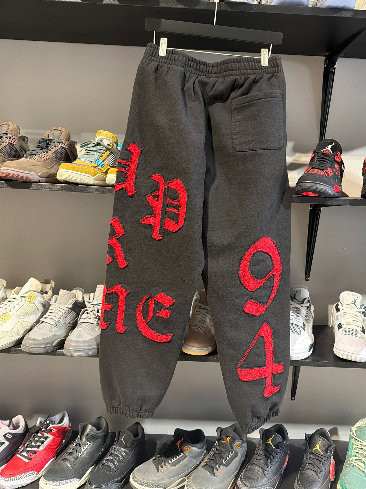 Supreme Cut Out Sweatpants Black/Red