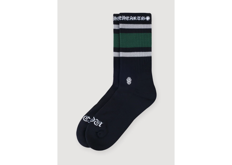 CHROME HEARTS SPORT BLACK/GREY/GREEN SOCKS