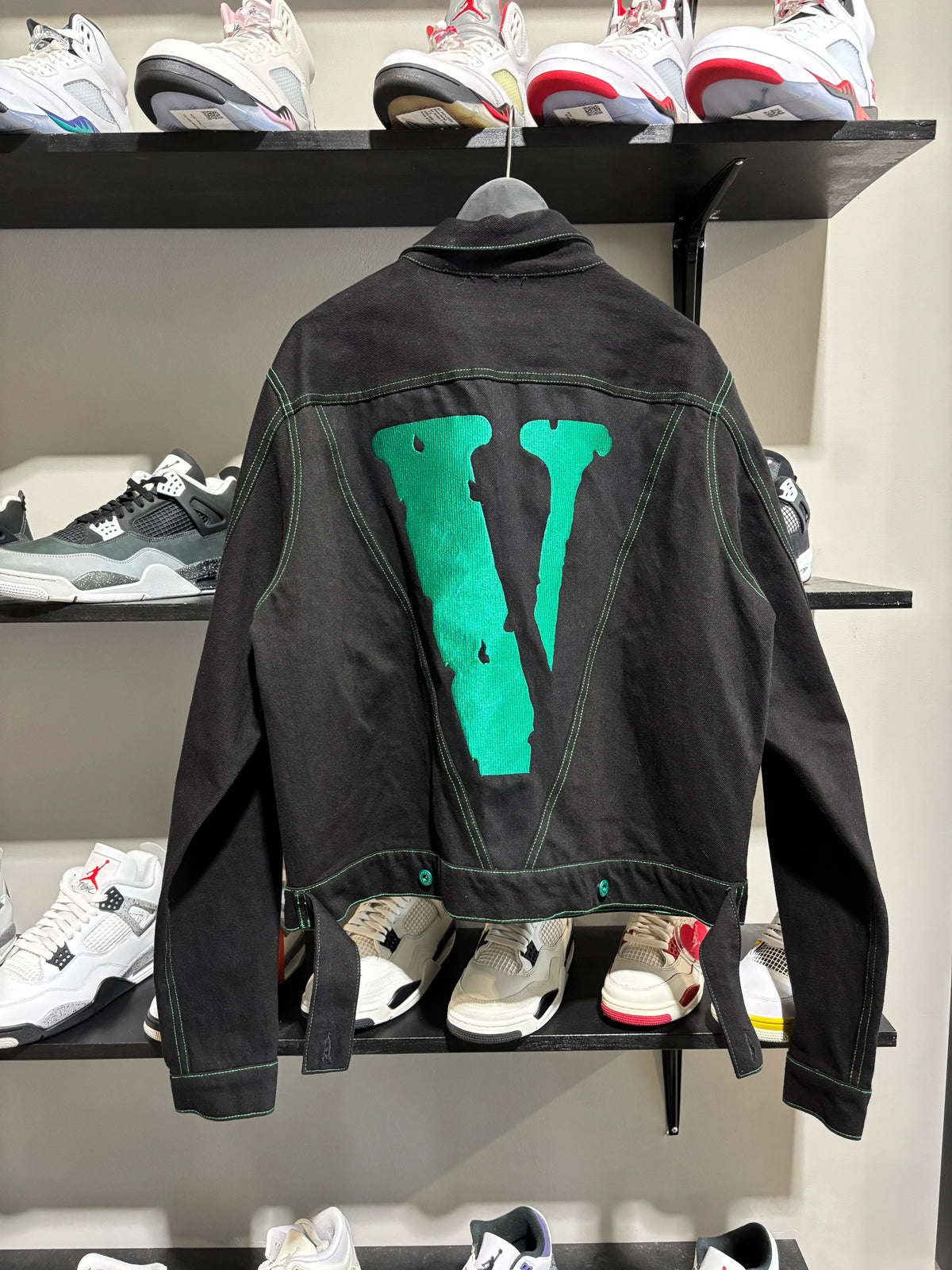 Vlone Green/Black Denim Jacket - Pre-Owned