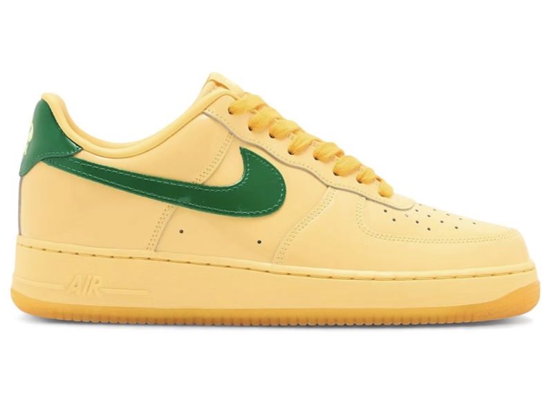 Nike Air Force 1 Patent Leather Topaz Gold Pine Green