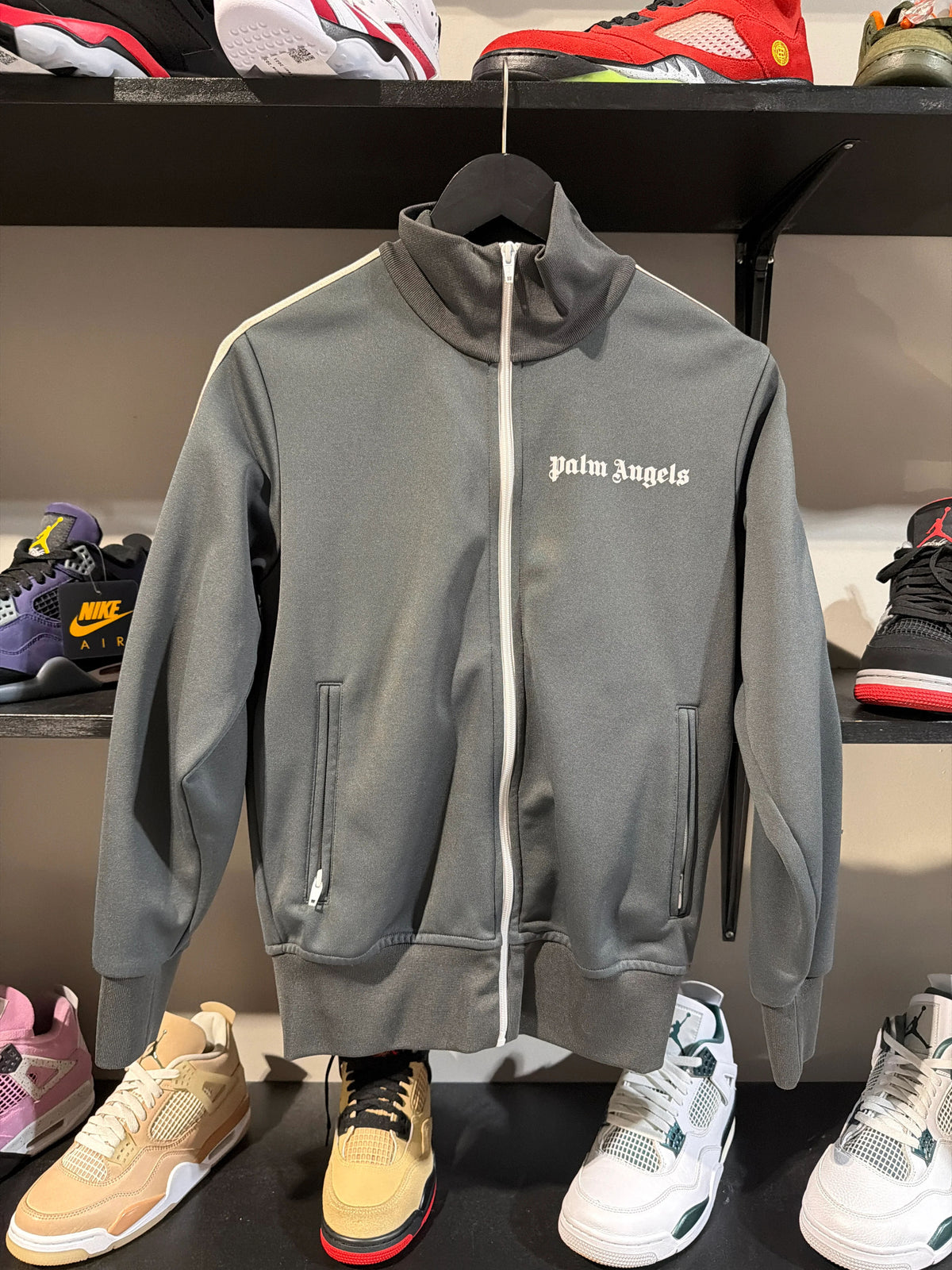 Palm Angels Grey Track Jacket Sz Xs - Pre-Owned