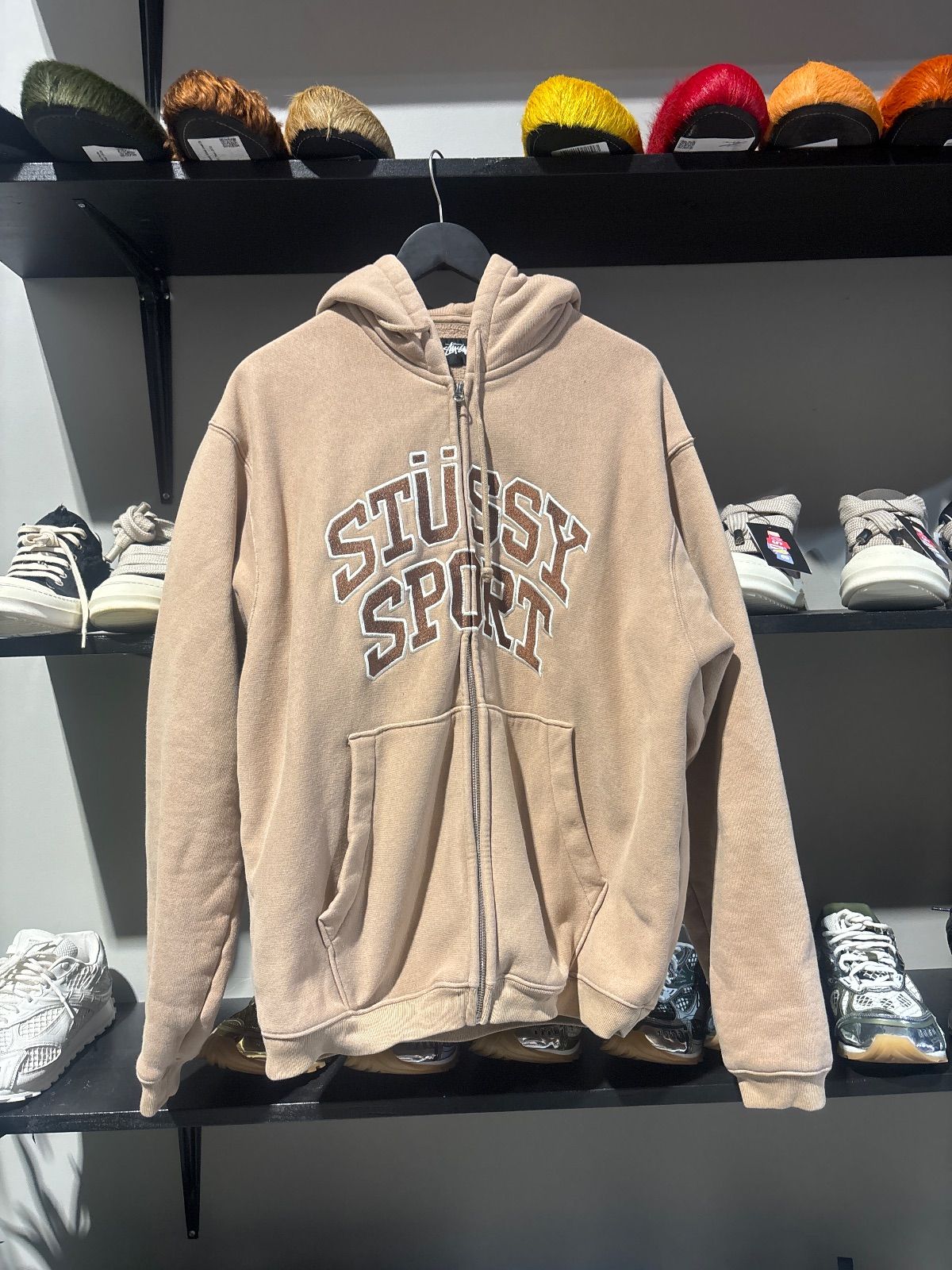 Khaki Stussy Sport Zipup