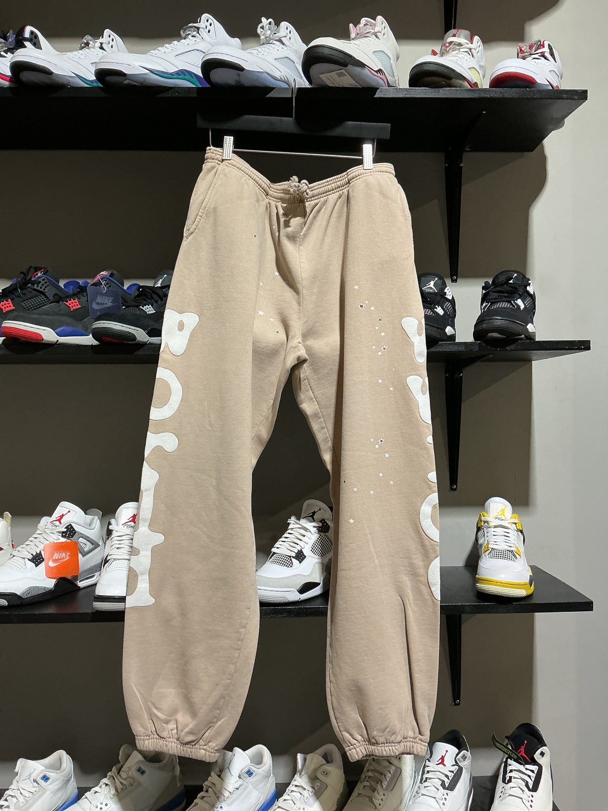 Sp5der Brown/White Sweats Sz Xl - Pre-Owned