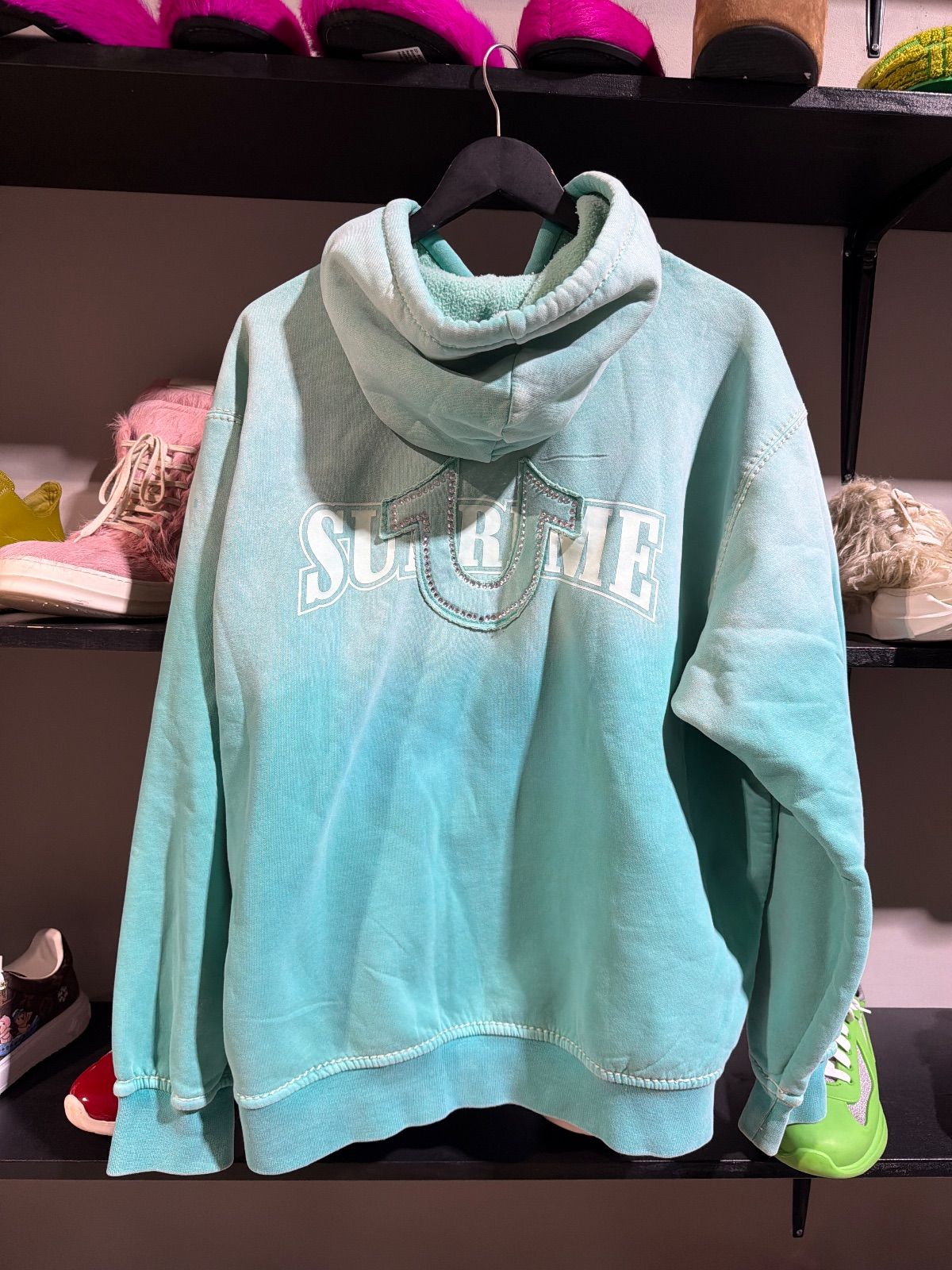 Supreme True Religion Zip Up Hooded Sweatshirt (FW22) Aqua