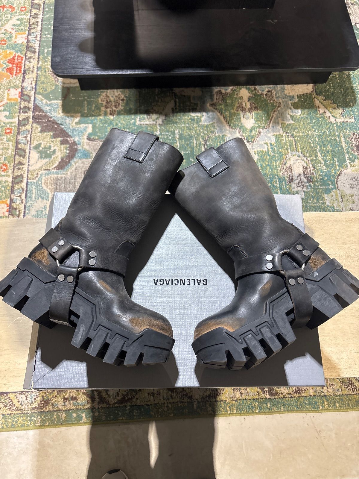 Balenciaga Brown Bulldozer Boots - Pre-Owned