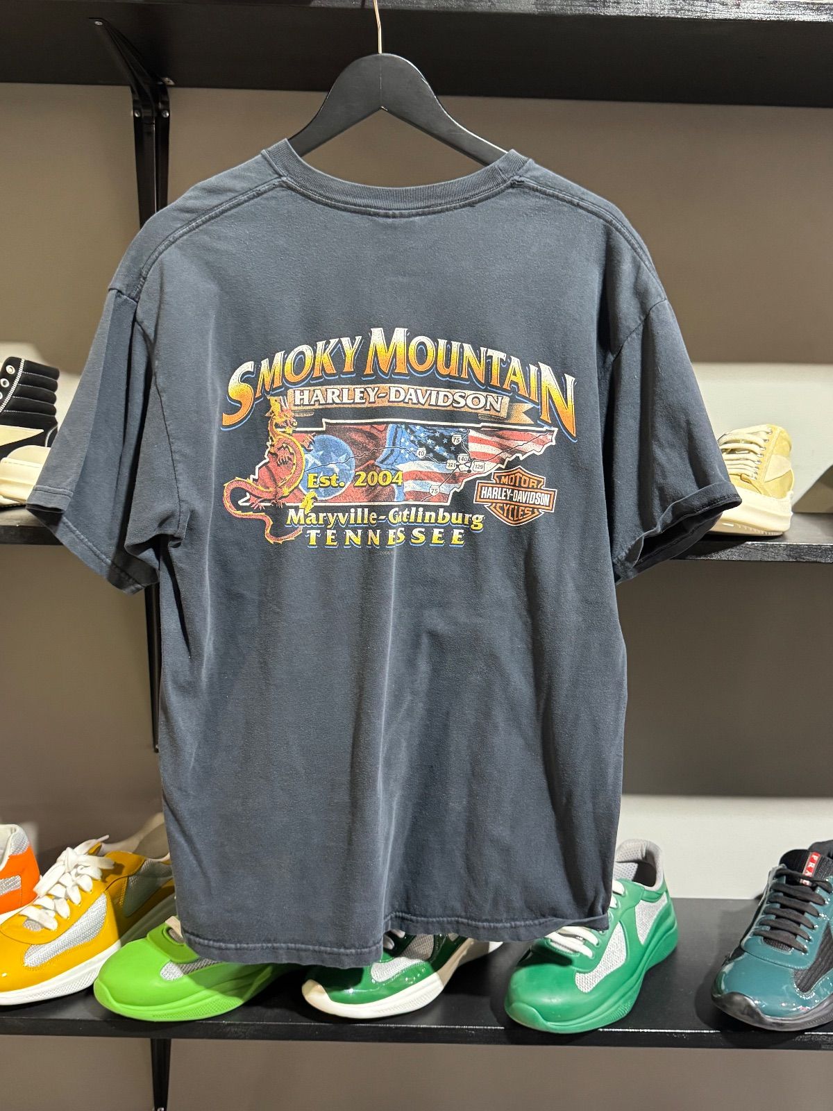 Vintage Harley Smokey Mountain Tee Black - Vintage