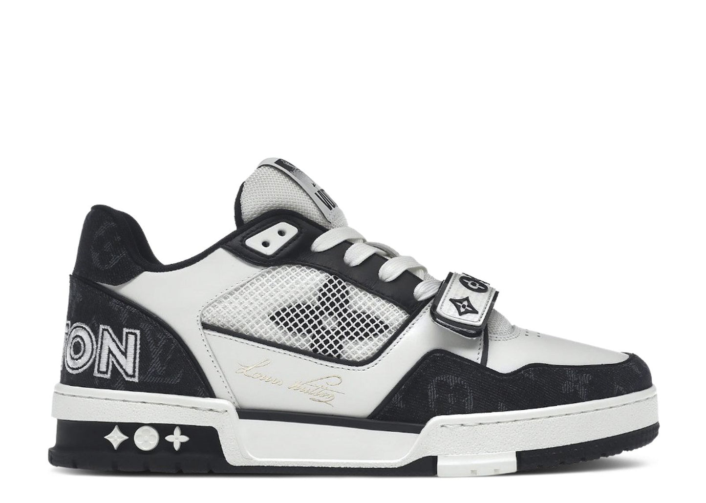 Louis Vuitton Trainer Low Black Monogram Denim