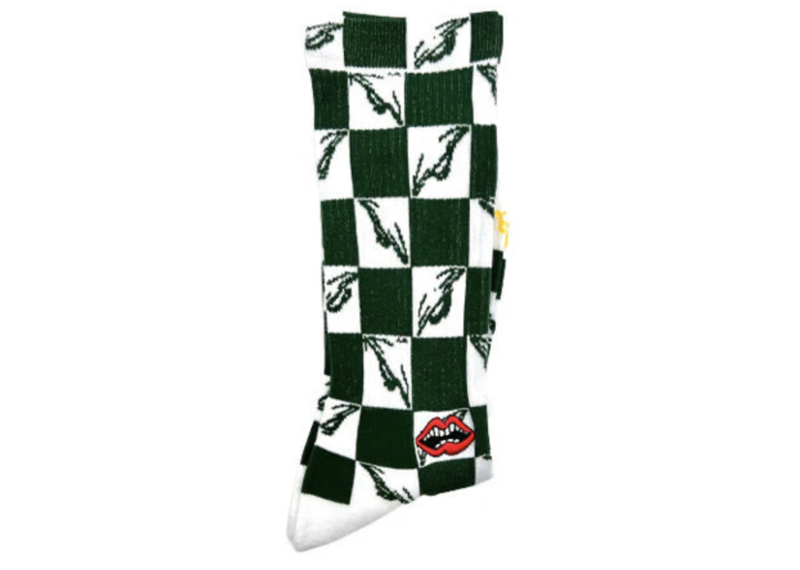 Chrome Hearts Matty Boy Green Checkered Socks