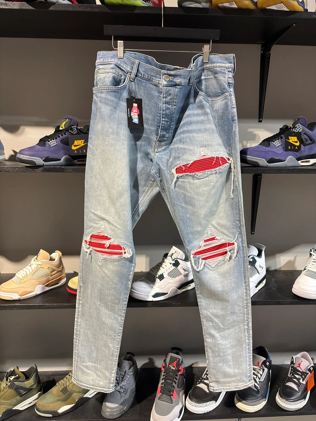 Amiri Mx1 Light Wash/Red Sz 40 - Pre-Owned