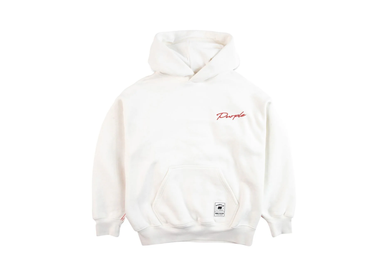 Purple Hoodie White/Red