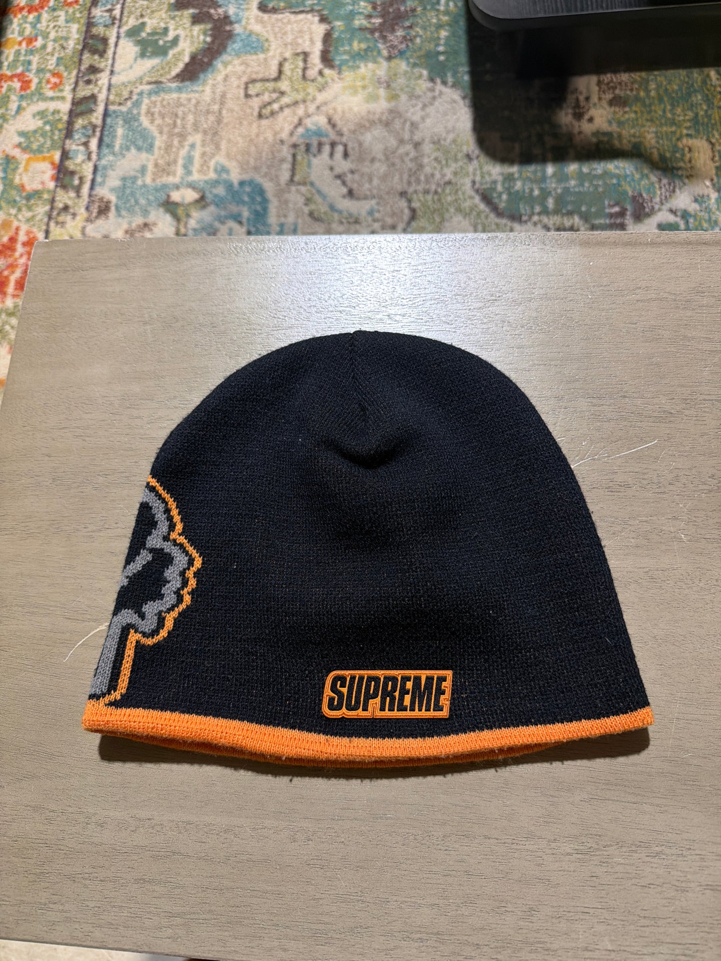 Supreme x Fox Orange Black Beanie