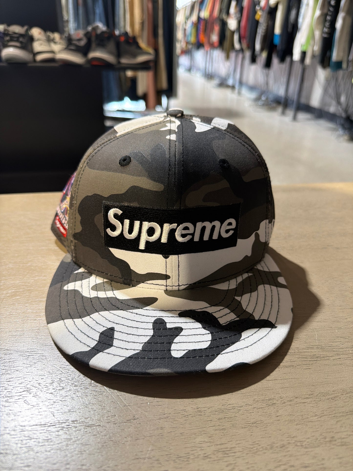 Supreme Grey Camo Fitted Bogo Hat