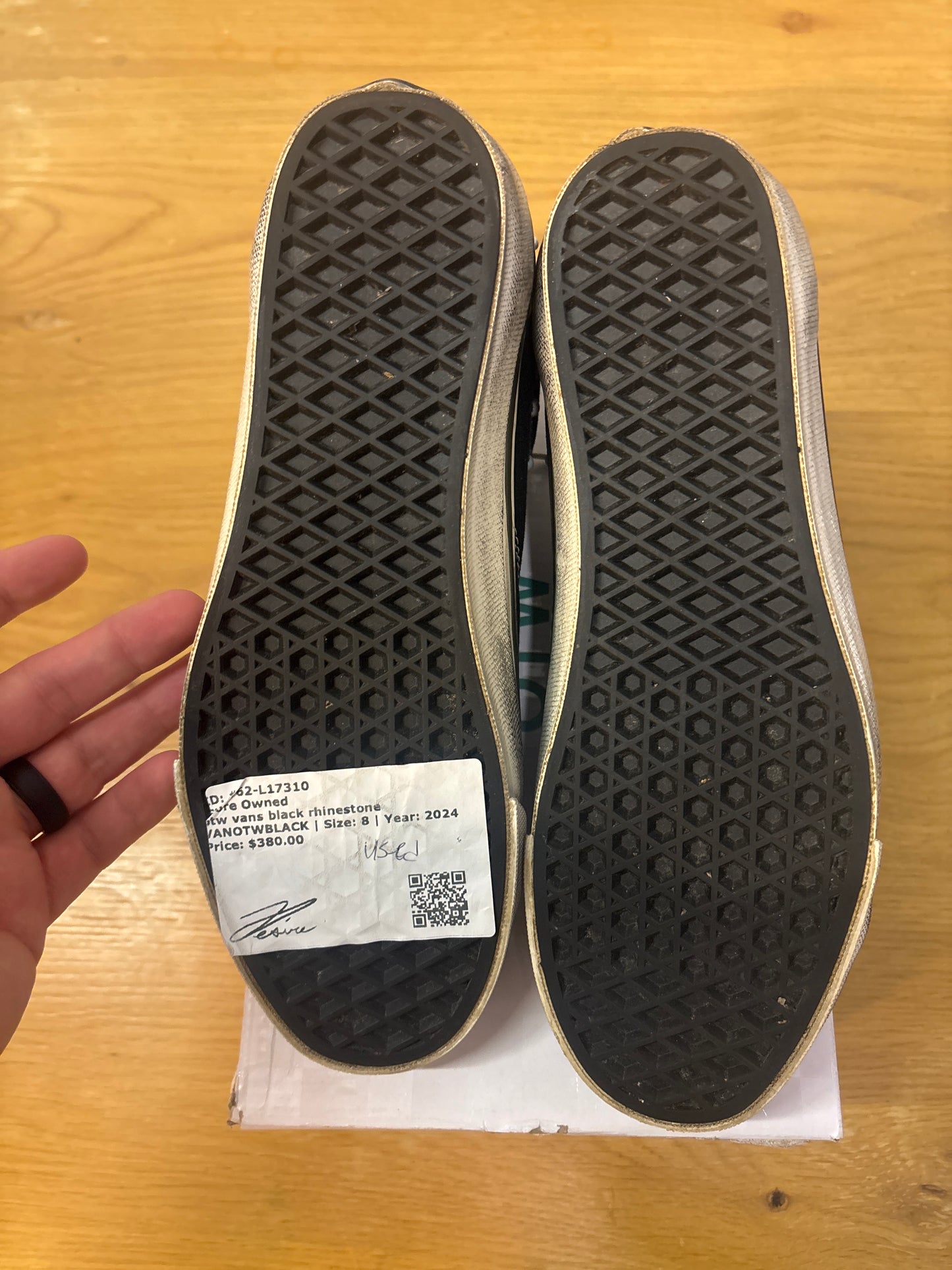 Otw vans black used size 8