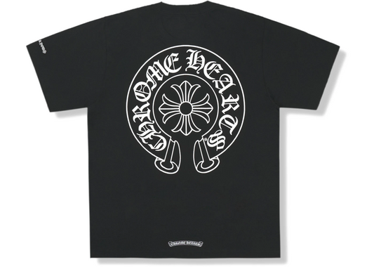 chrome hearts og crest logo tee black white