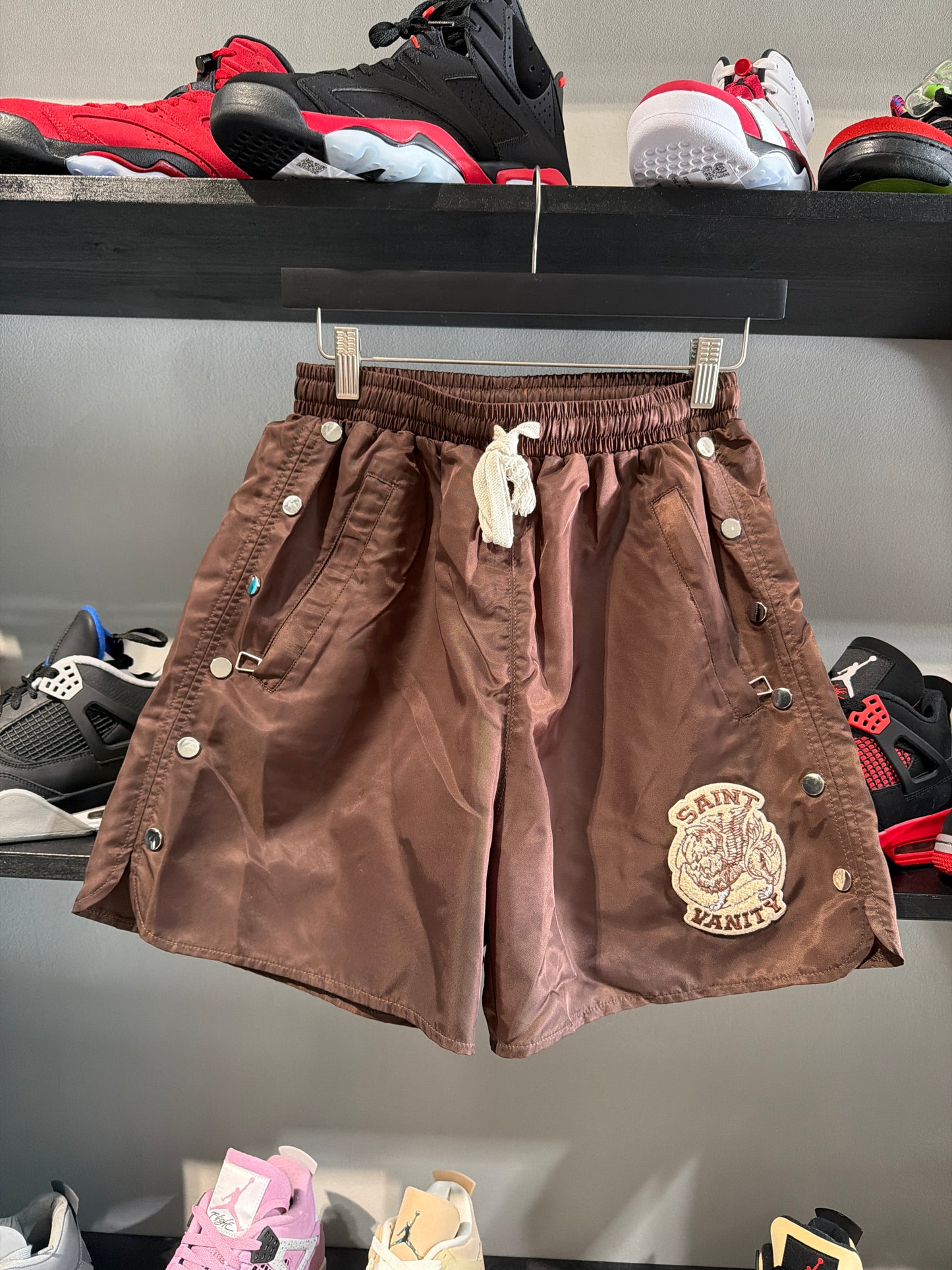 Brown Saint Vanity Nylon Shorts sz S