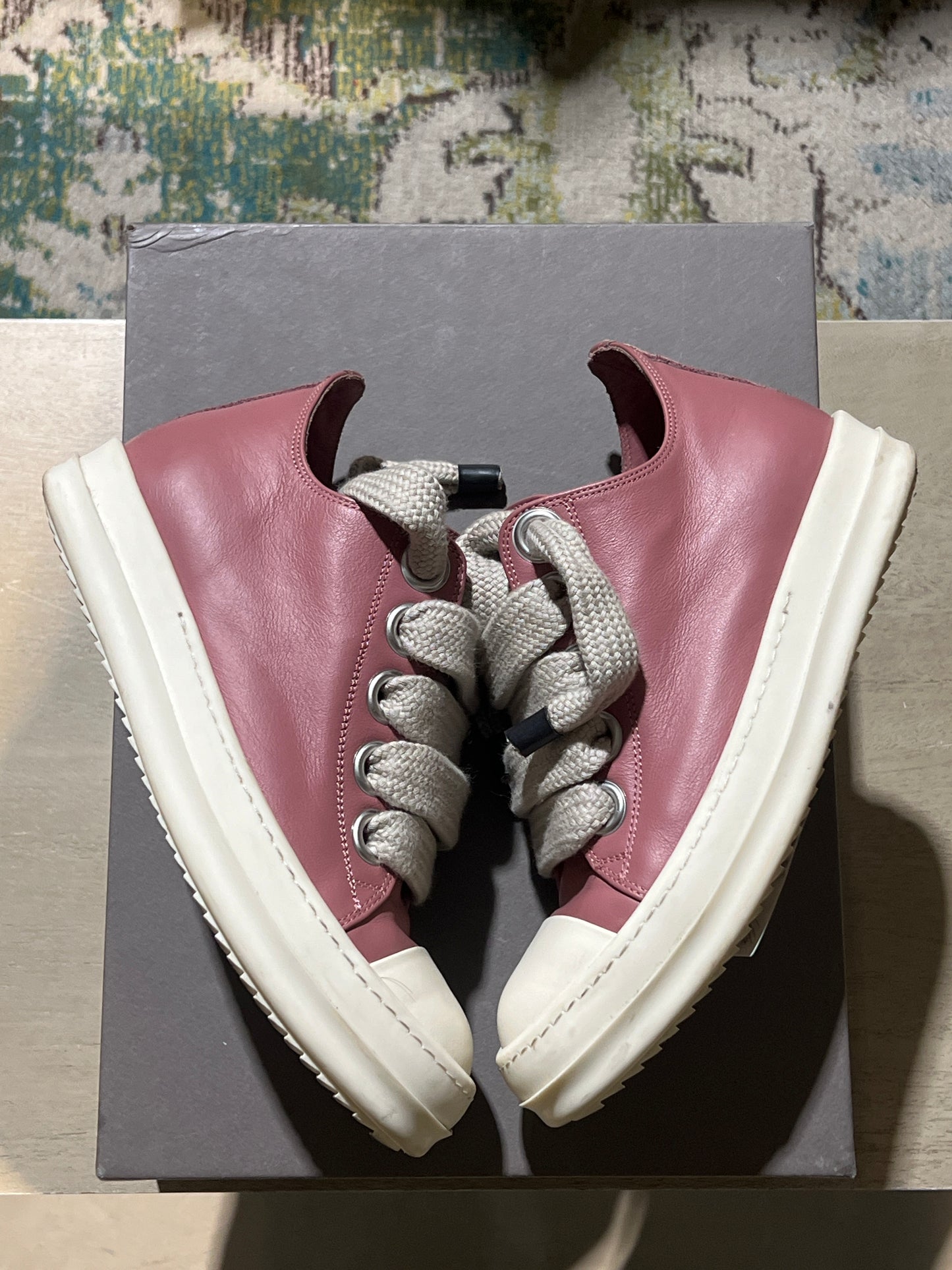 Rick Owens Ramone Pastel Pink Jumbo Lace