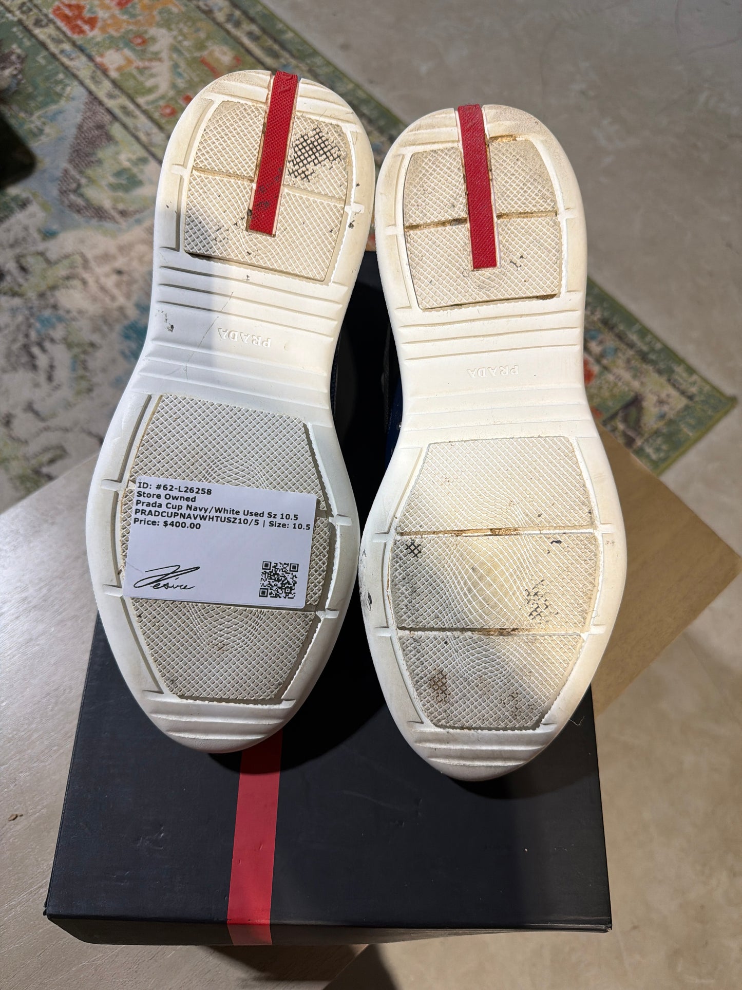 Prada Cup Navy/White Used Sz 10.5
