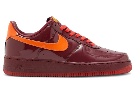Nike Air Force 1 Patent Leather Dark Team Red Safety Orange
