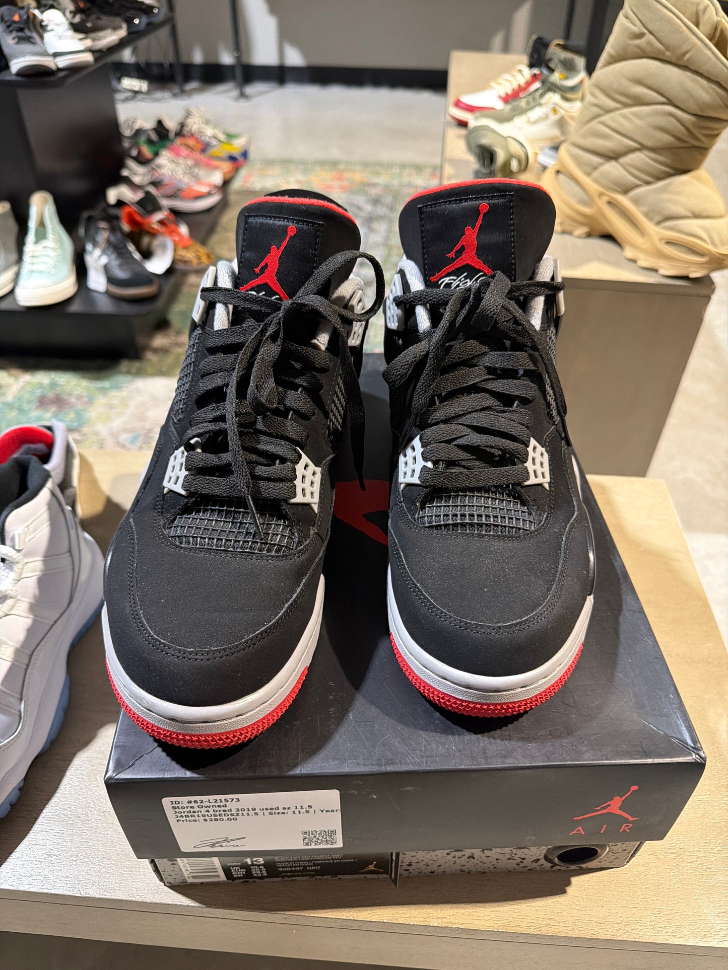 Jordan 4 bred 2019 used sz 11.5