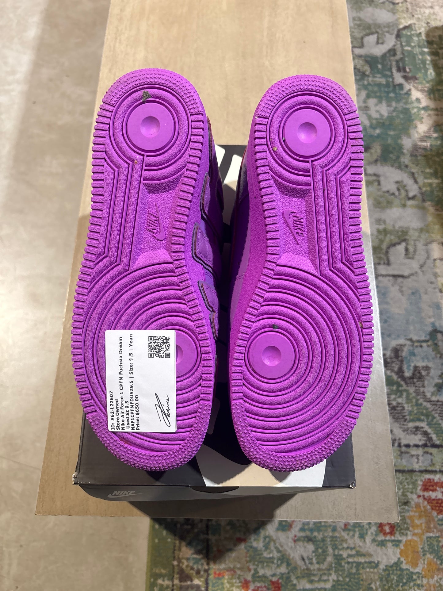 Nike Air Force 1 CPFM Fuchsia Dream Used Sz 9.5