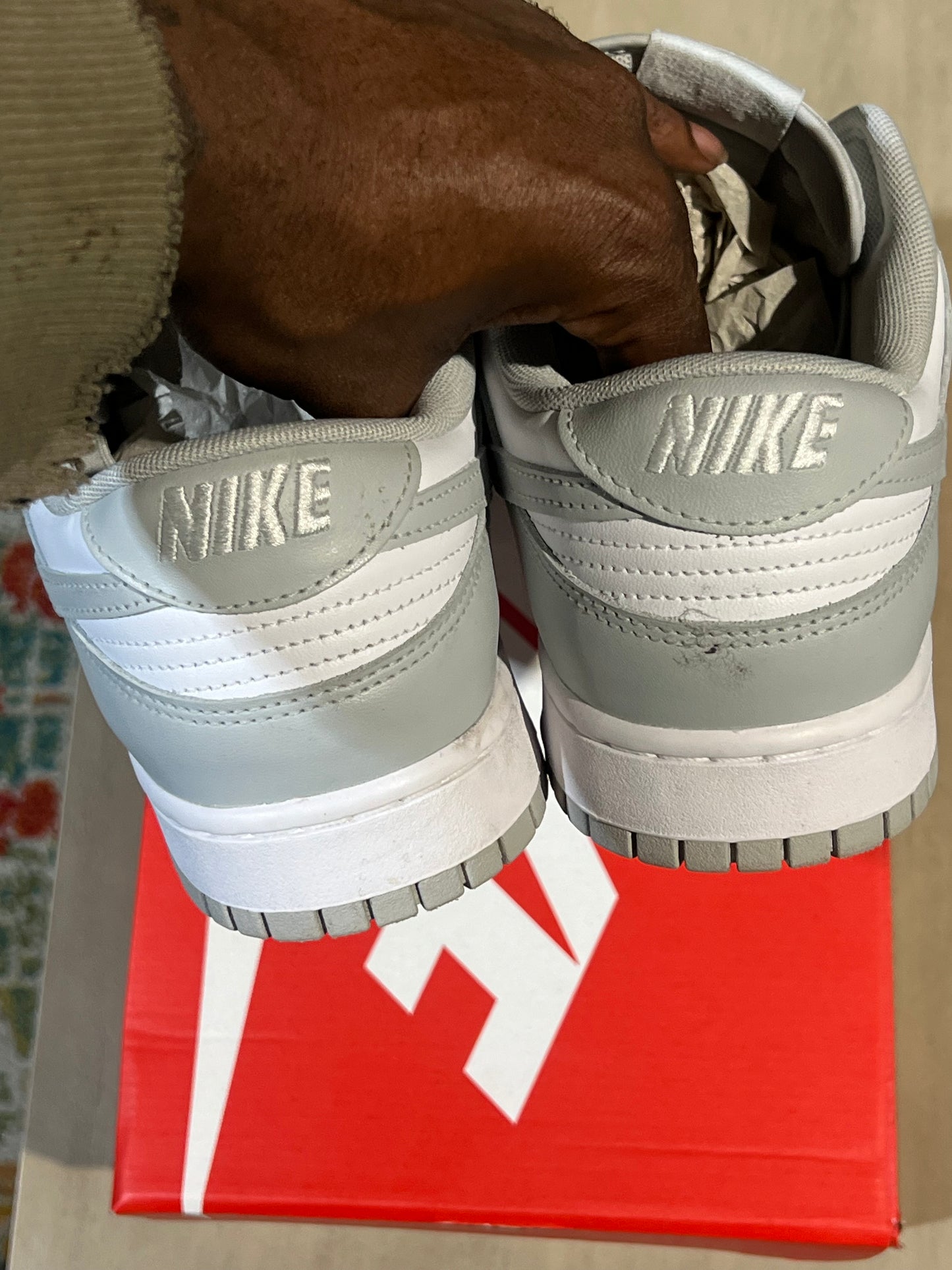 nike grey fog dunk used sz 13