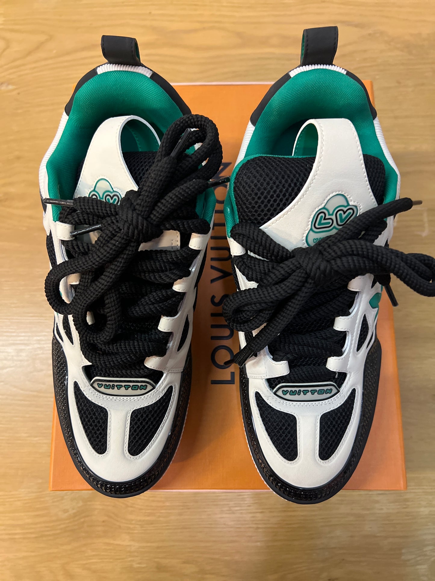 Louis Vuitton skate black green white used