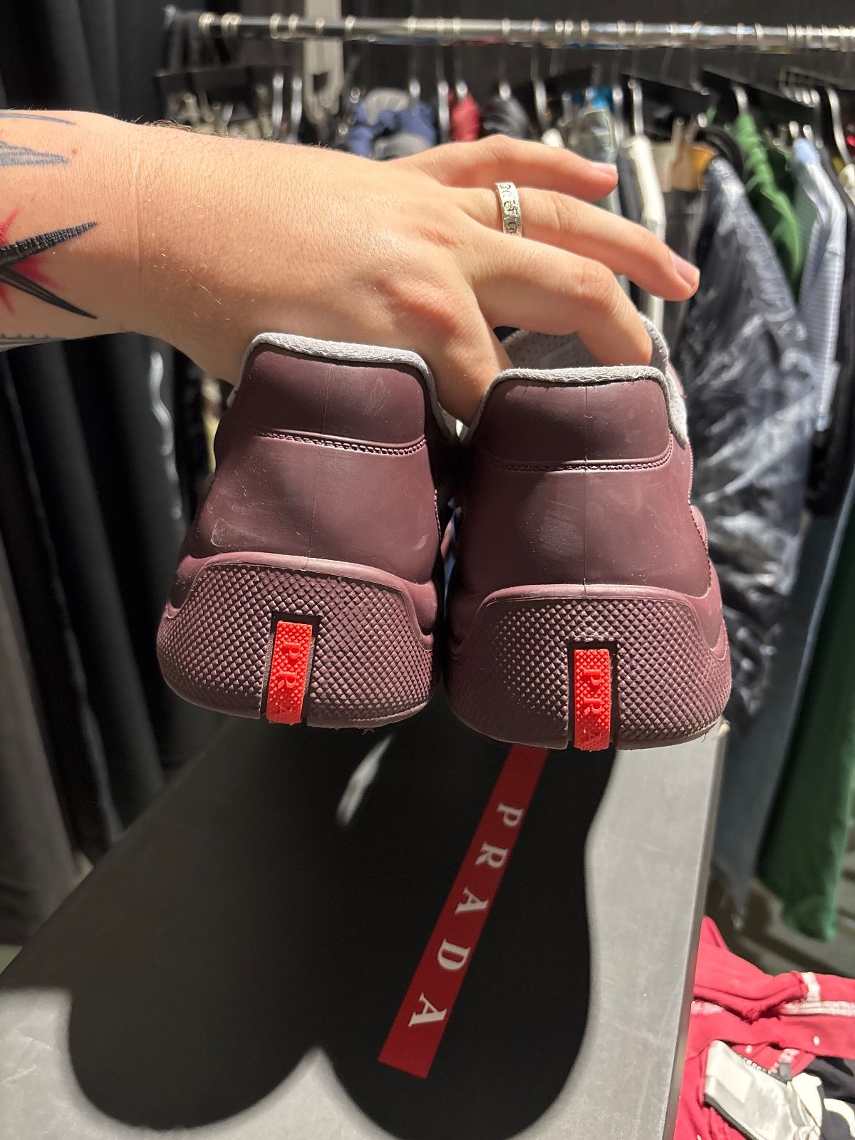 Prada Rubber Cup Burgundy - Pre-Owned