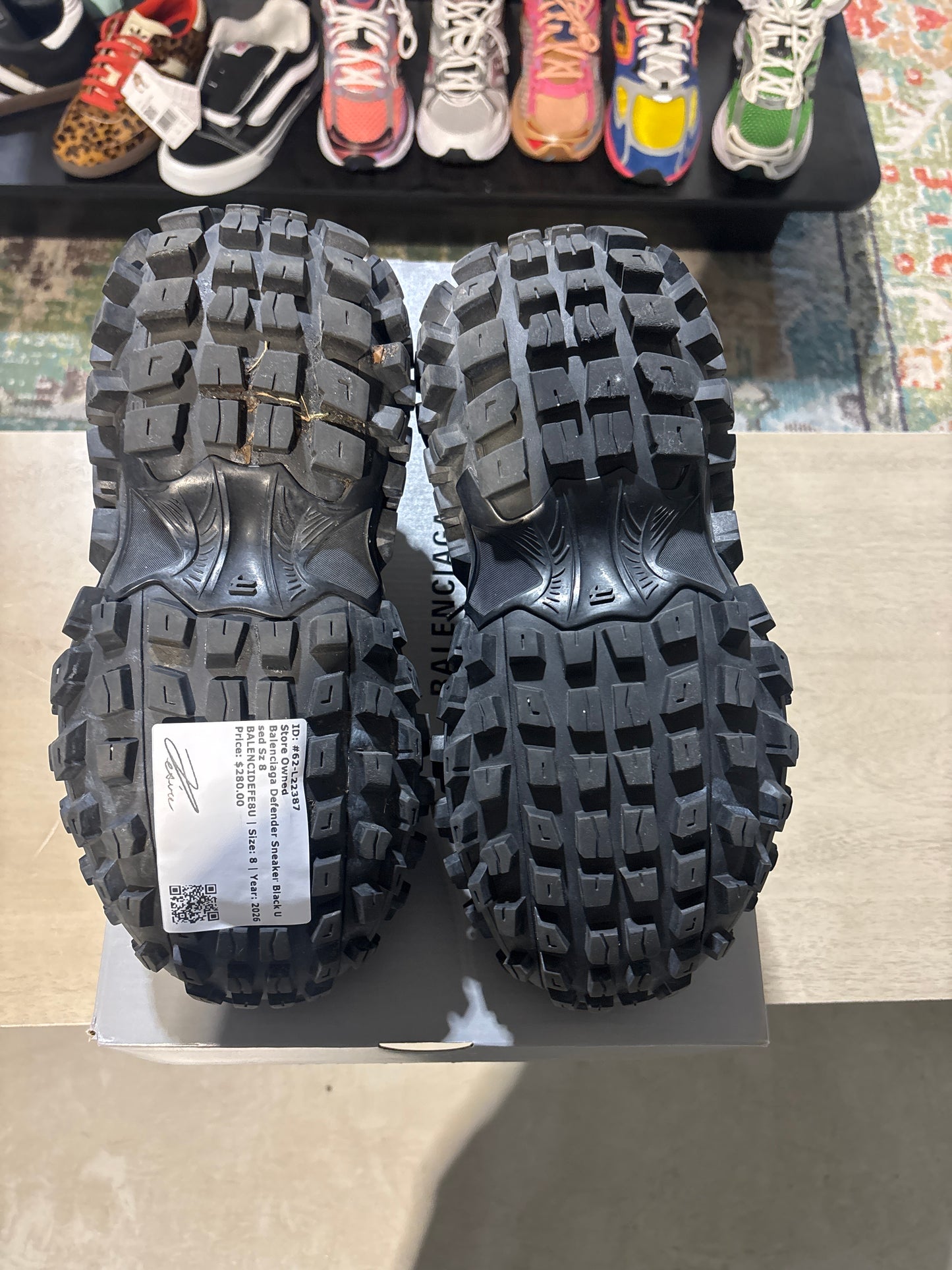 Balenciaga Defender Sneaker Black Used Sz 8