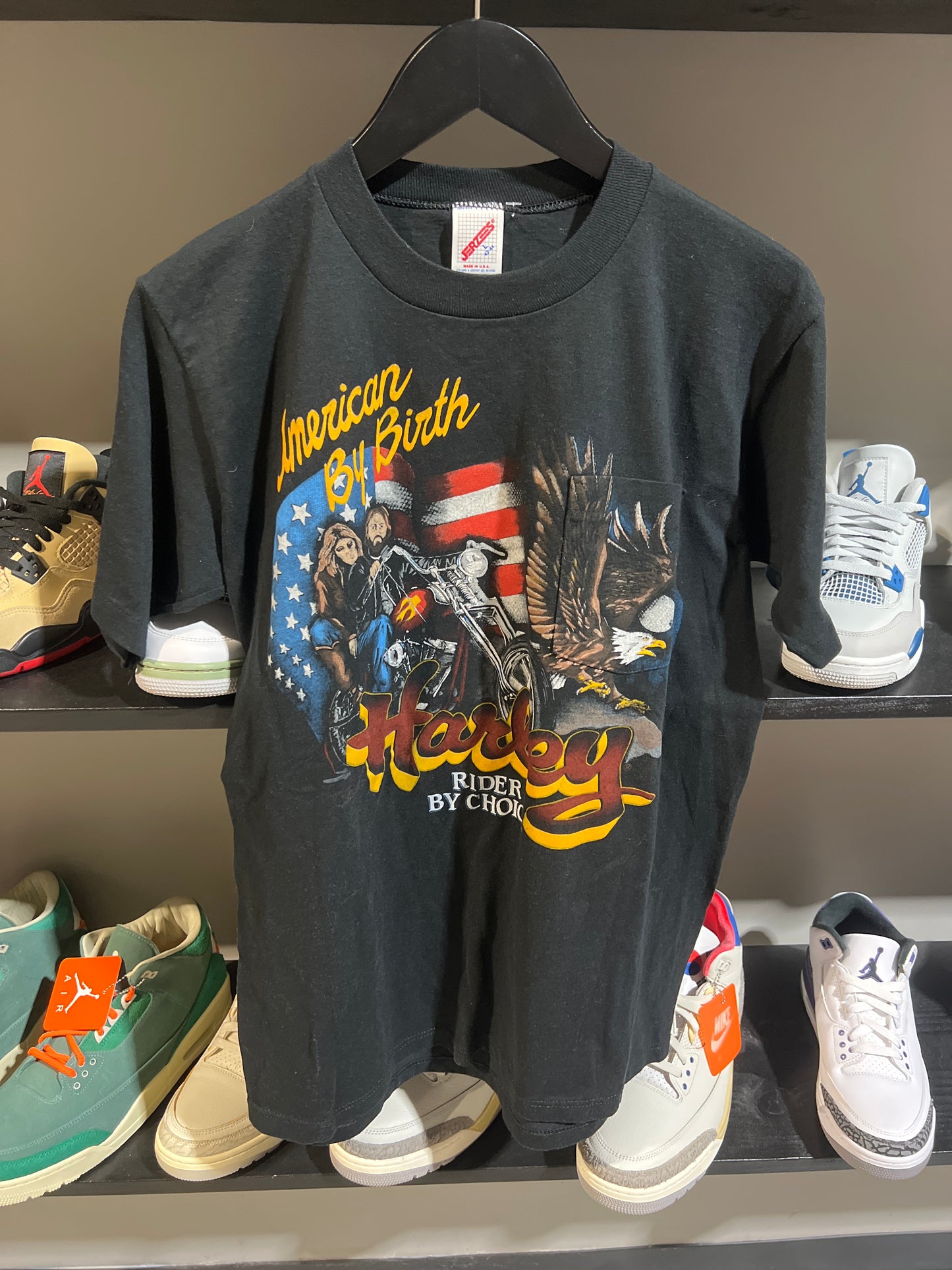 Vintage American by birth Harley tee  sz Large