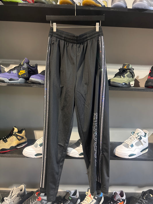 Sp5der Black Adidas Sweats Rhinestone