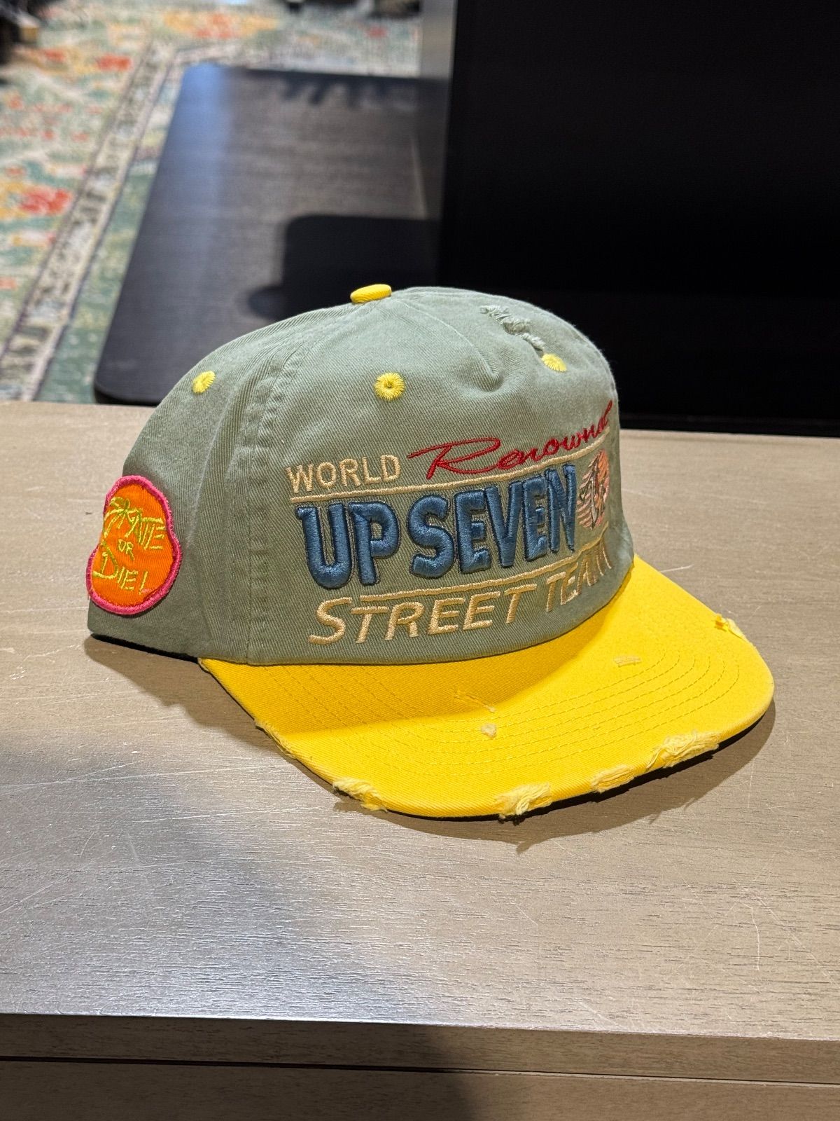 Up7 Skate Snapback Olive/Yellow