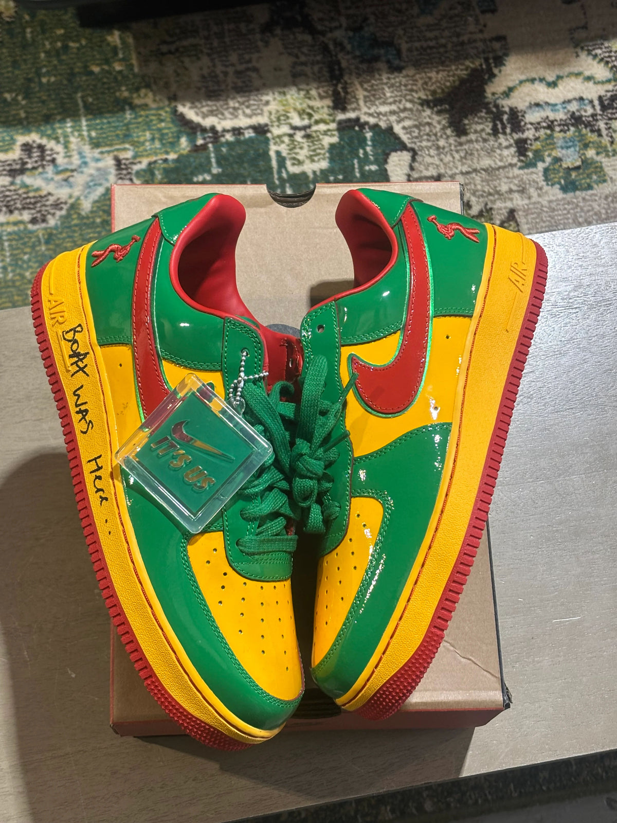 SIGNED LIL YACHTY X AIR FORCE 1 LOW 'CONCRETE BOYS - LUCKY GREEN'